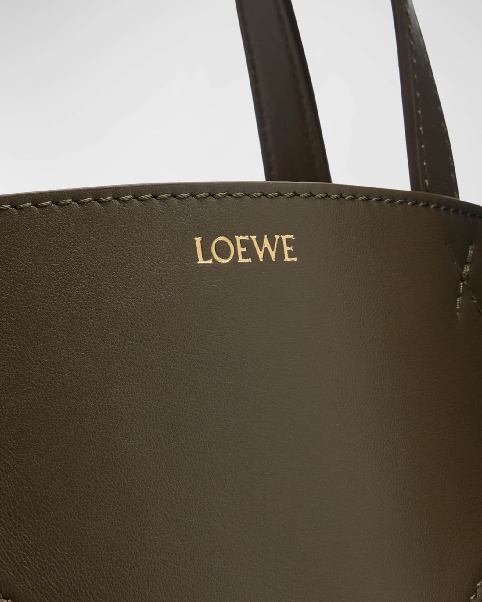 Loewe Puzzle Fold Mini Tote Bag in Shiny Leather | Neiman Marcus