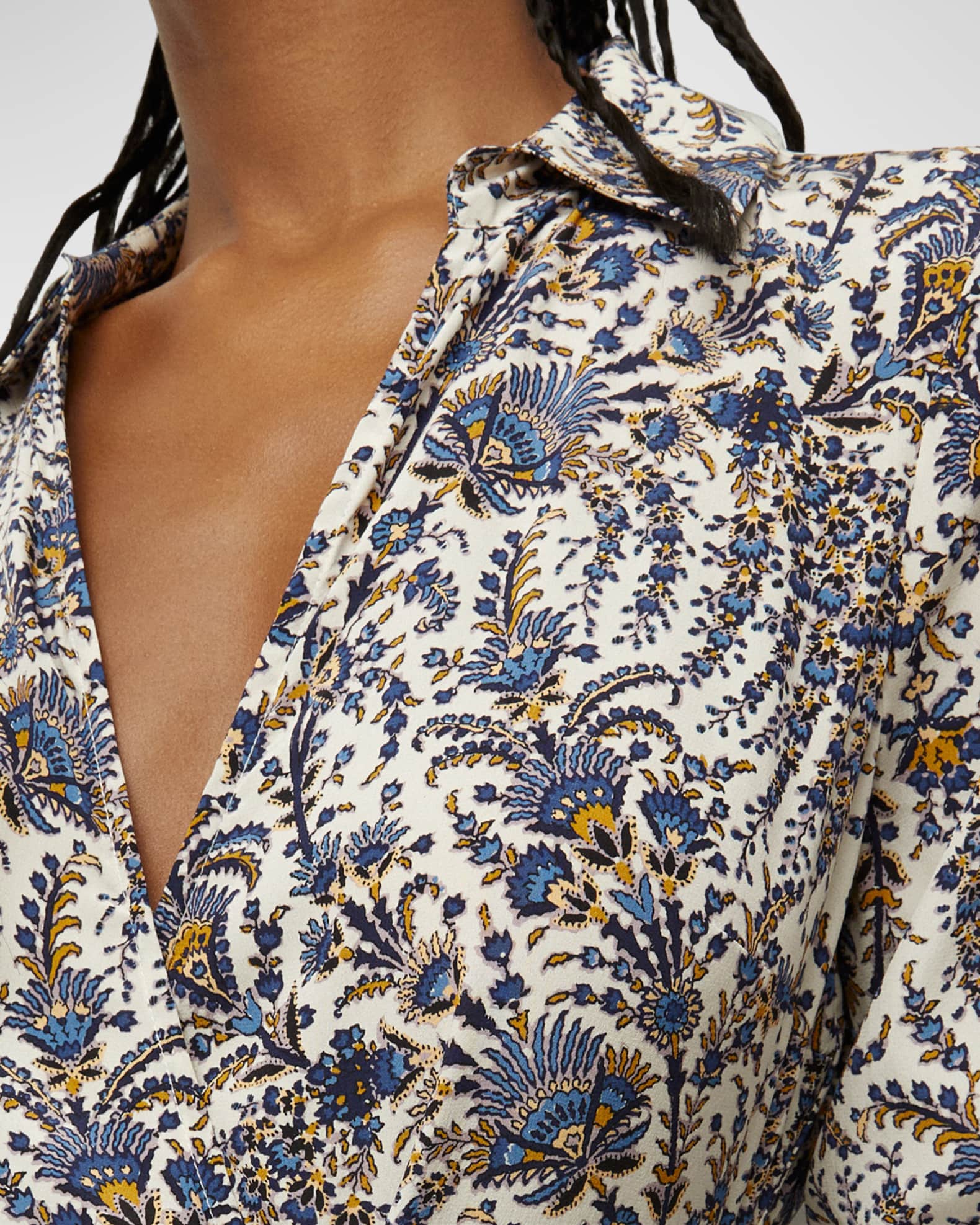 Veronica Beard Lavella Floral Mini Wrap Dress | Neiman Marcus