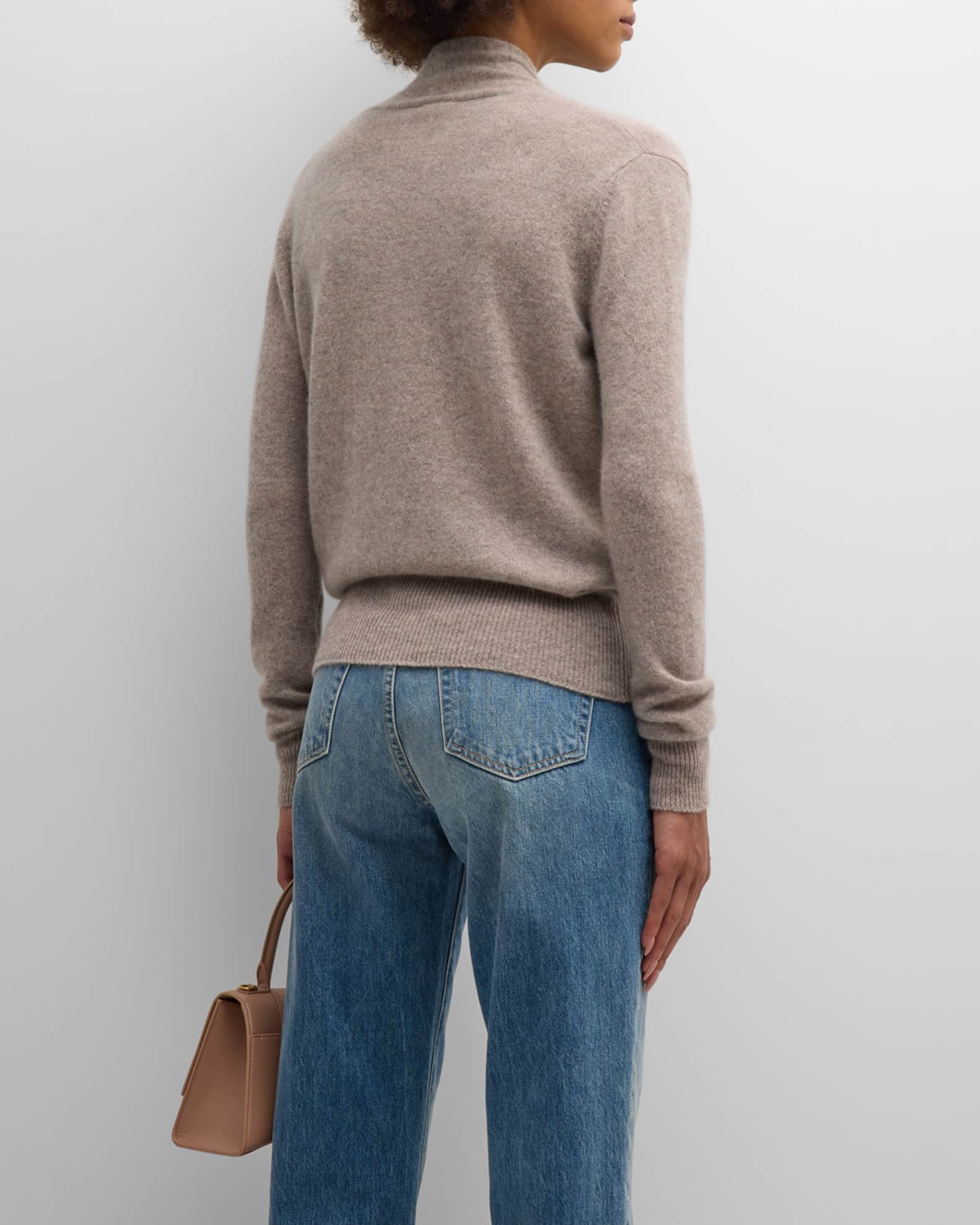 Neiman Marcus Cashmere Collection Cashmere Faux Wrap Sweater Neiman