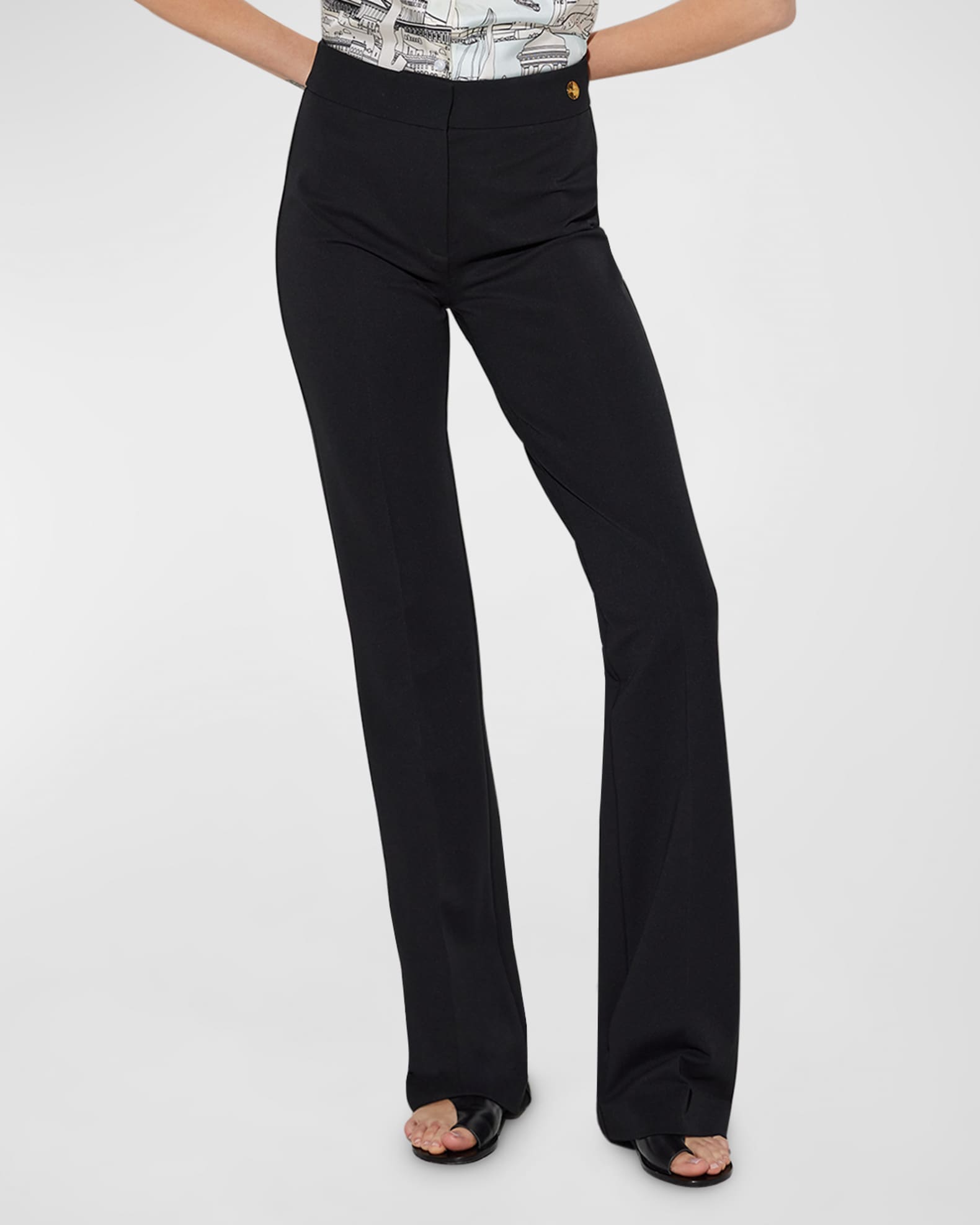CALLAS Milano Danae High-Rise Flare Trousers | Neiman Marcus