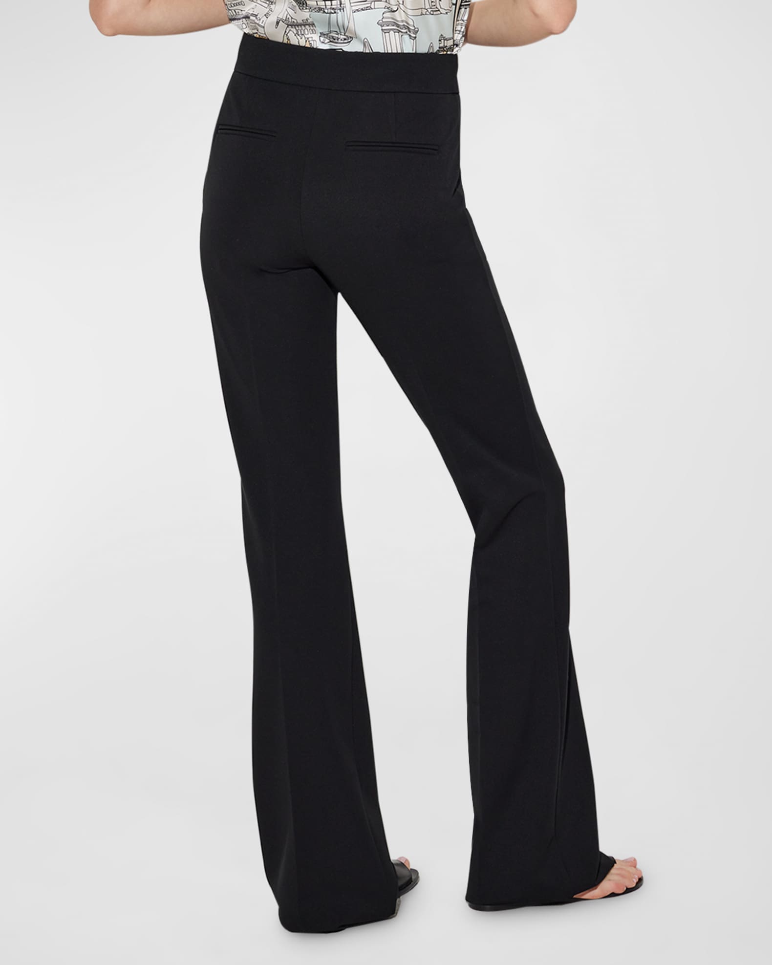 ★ ★ Women's High Rise Flare Milano Pants Black High Rise Flare Milano Pants | black | Calvin Klein Singapore