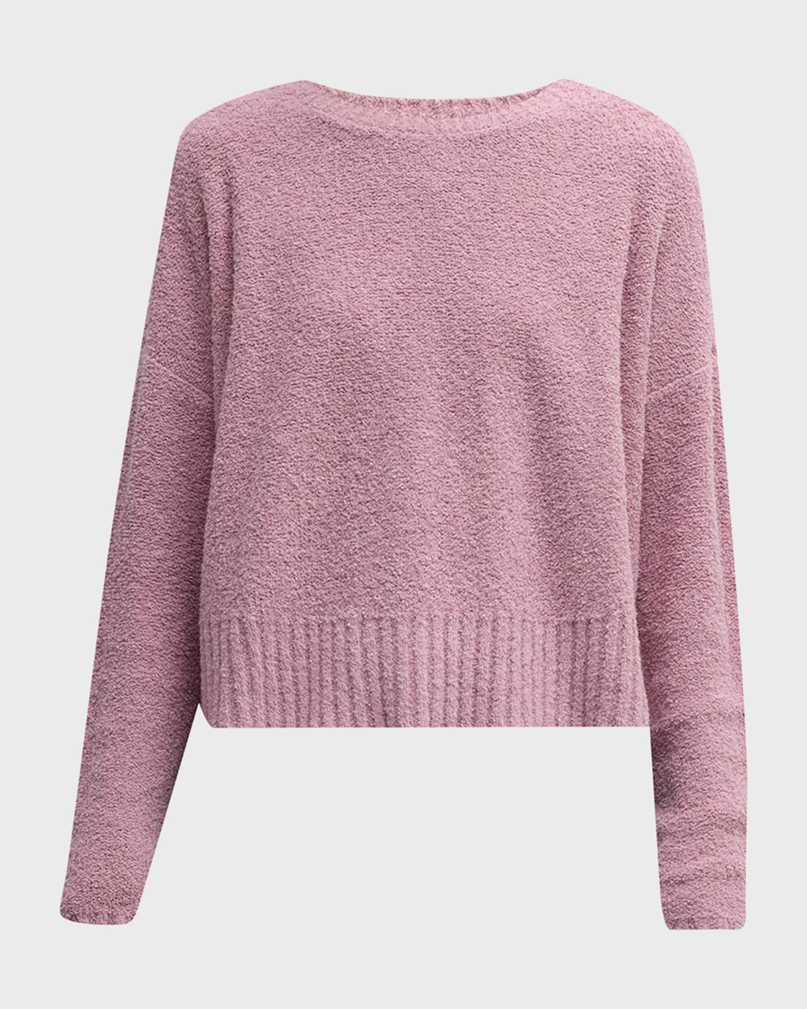 Eileen Fisher Crewneck Boucle Cashmere-Blend Sweater | Neiman Marcus