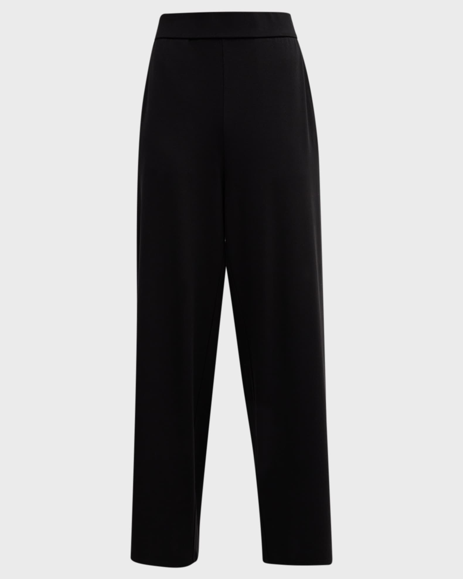 Eileen Fisher Cropped Jersey Knit Straight-Leg Pants | Neiman Marcus