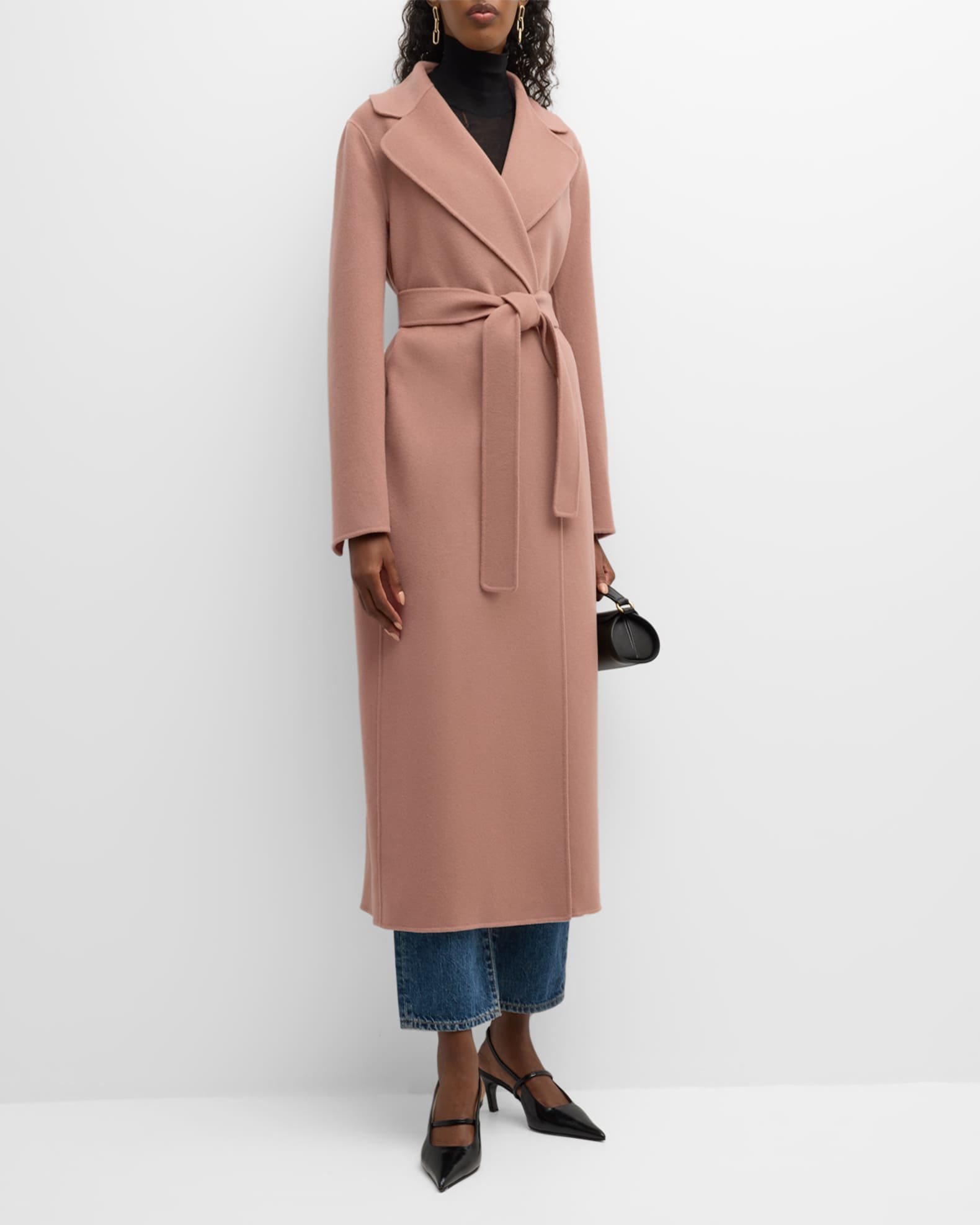 Max Mara Poldo Belted Wool Top Coat | Neiman Marcus