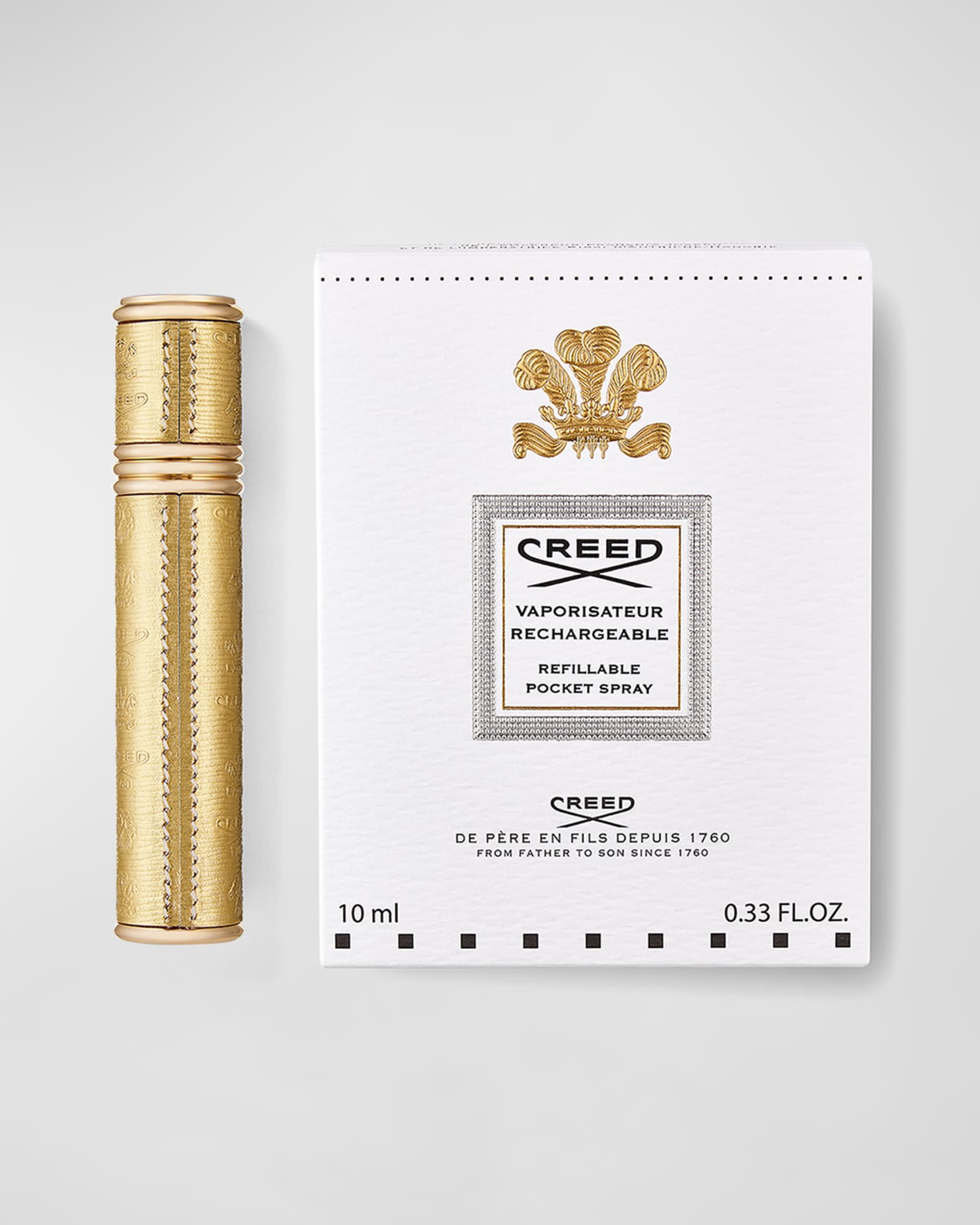 Empty Gold Refillable Pocket Spray Case, 0.33 oz. 1