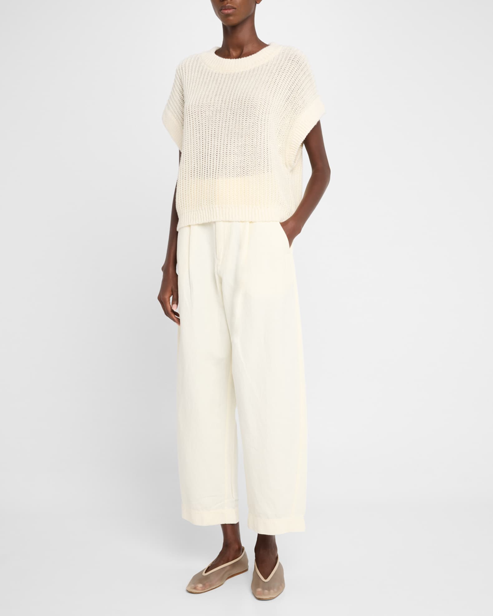 Bari Cropped Wide-Leg Pants 1