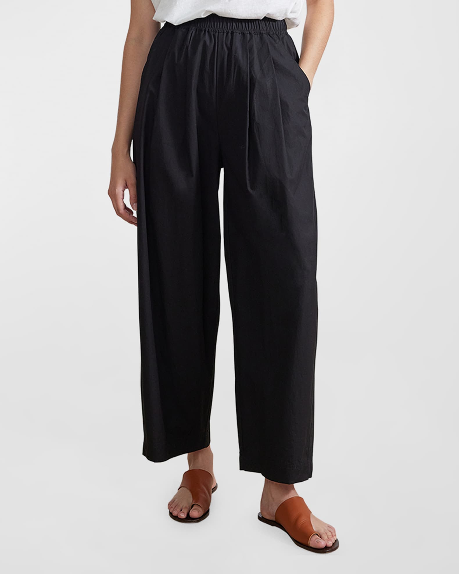 Apiece Apart Spa Pleat Cropped Pants Neiman Marcus