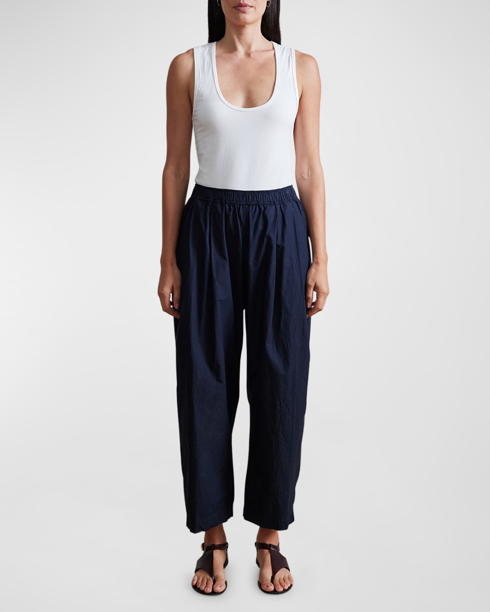 Spa Pleat Cropped Pants 1