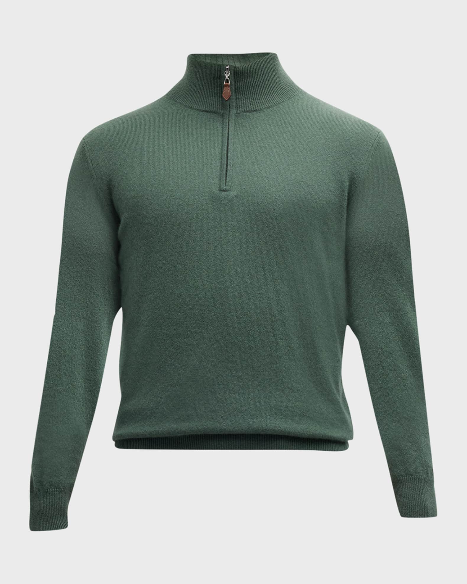men's recycled cashmere 1 4 zip sweater
