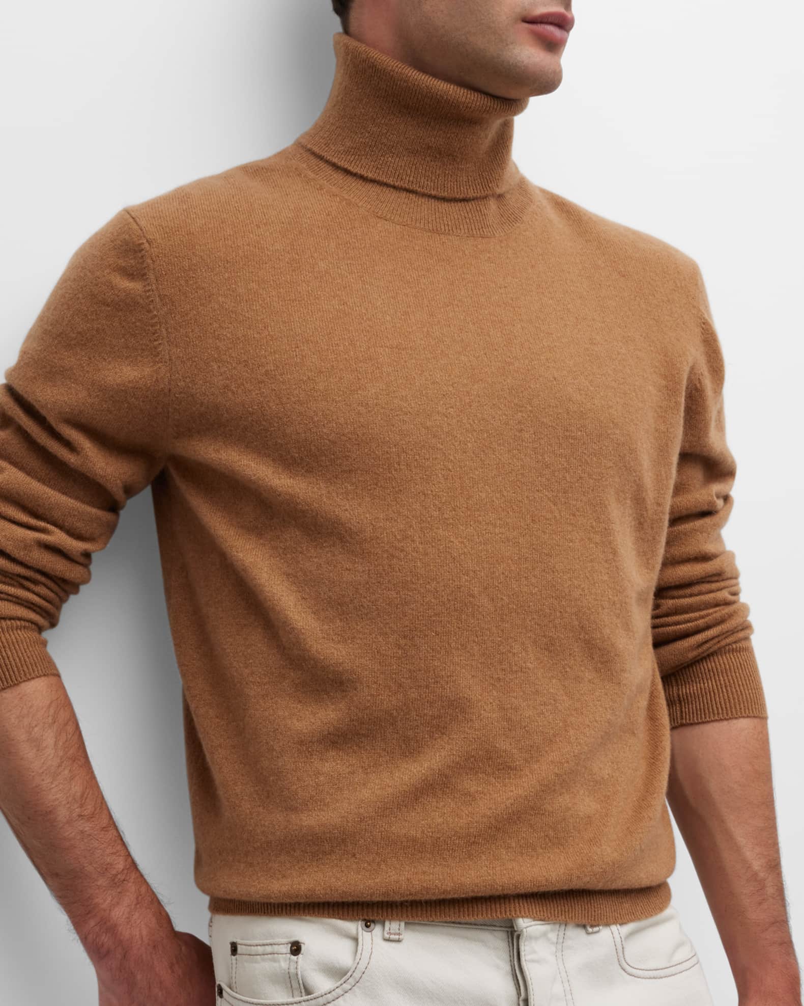 Neiman Marcus Cashmere Collection Men's Cashmere Turtleneck Sweater Neiman Marcus