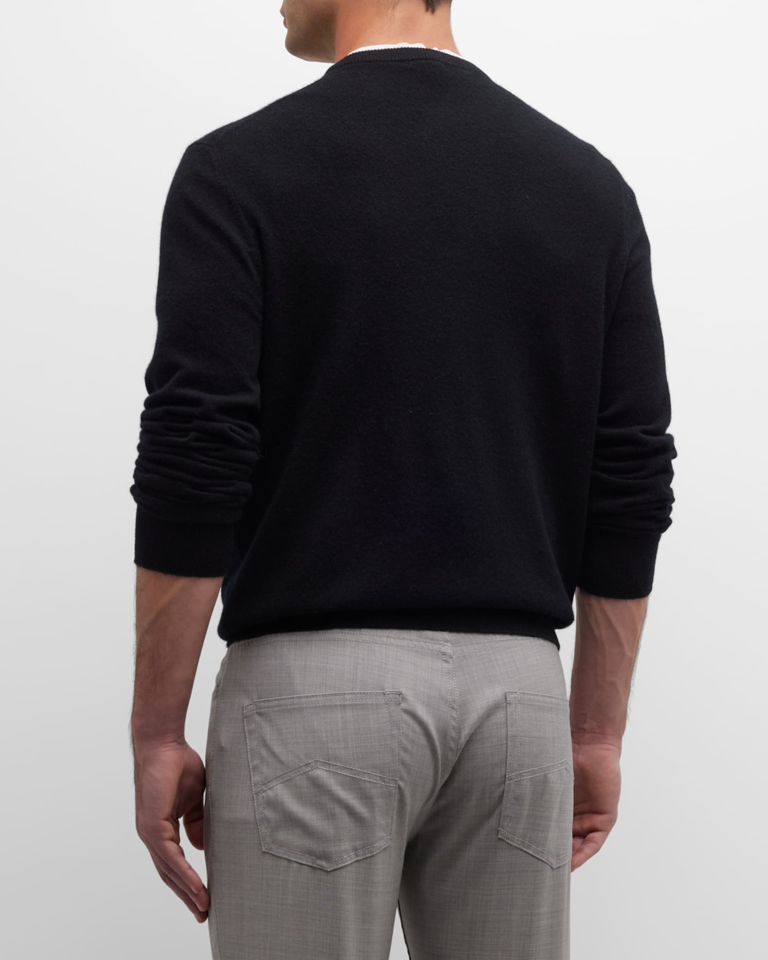 Embossed LV Cashmere Crewneck - Men - Ready-to-Wear