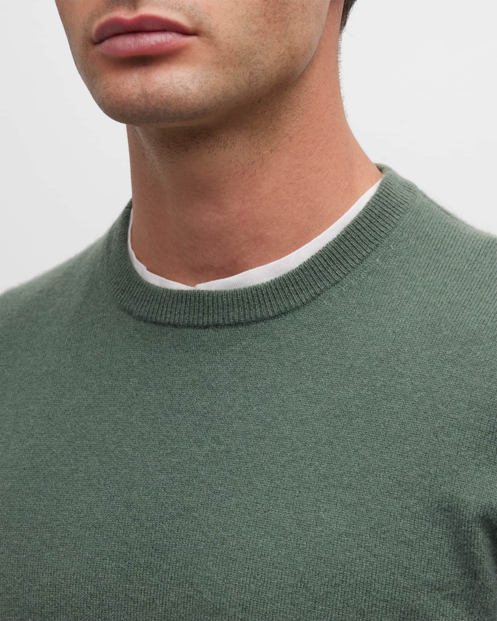 Neiman Marcus Cashmere Collection Men's Cashmere Crewneck Sweater