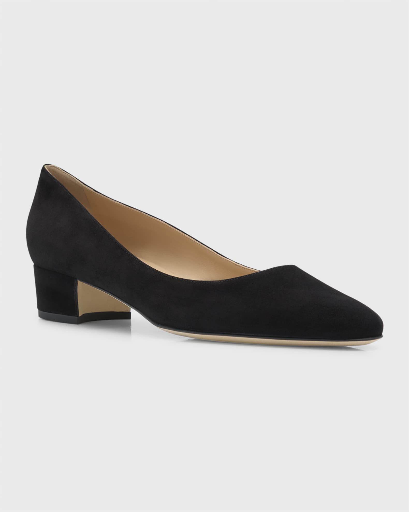 Manolo Blahnik Lista Suede Pumps | Neiman Marcus