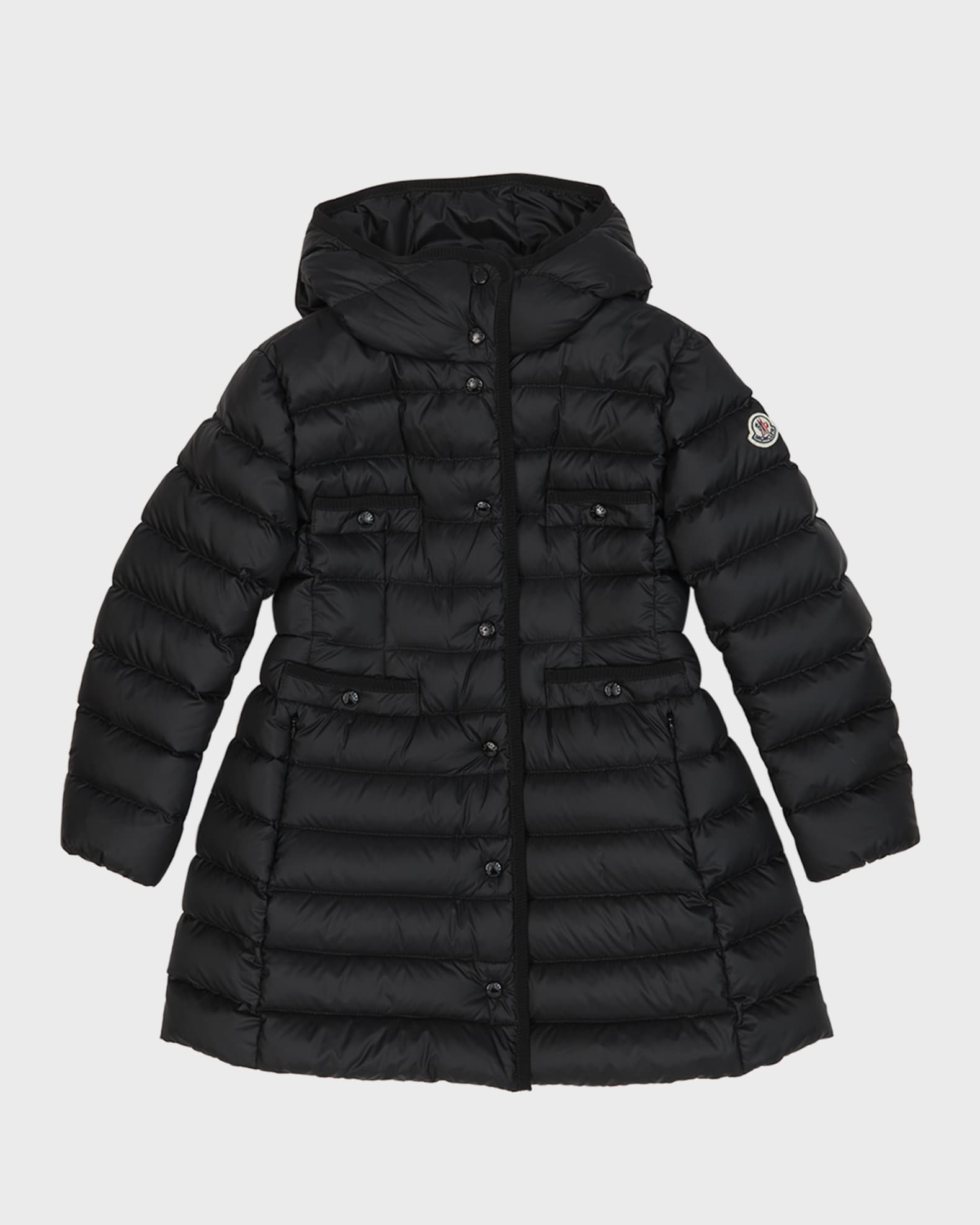 Moncler Girl's Hirma Long Puffer Coat, Size 8-14 | Neiman Marcus