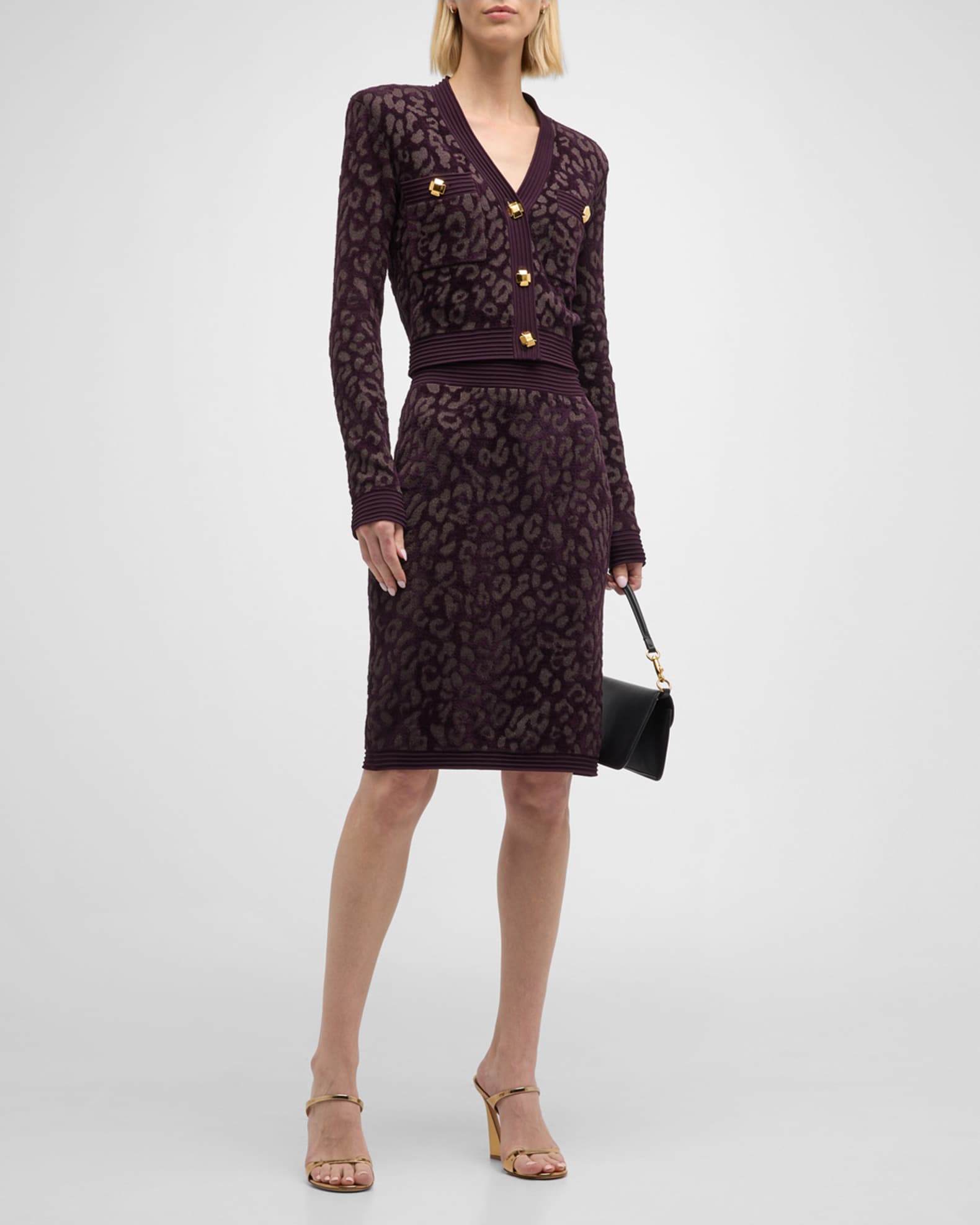 Lurex Leopard Jacquard Knit Collection | Neiman Marcus