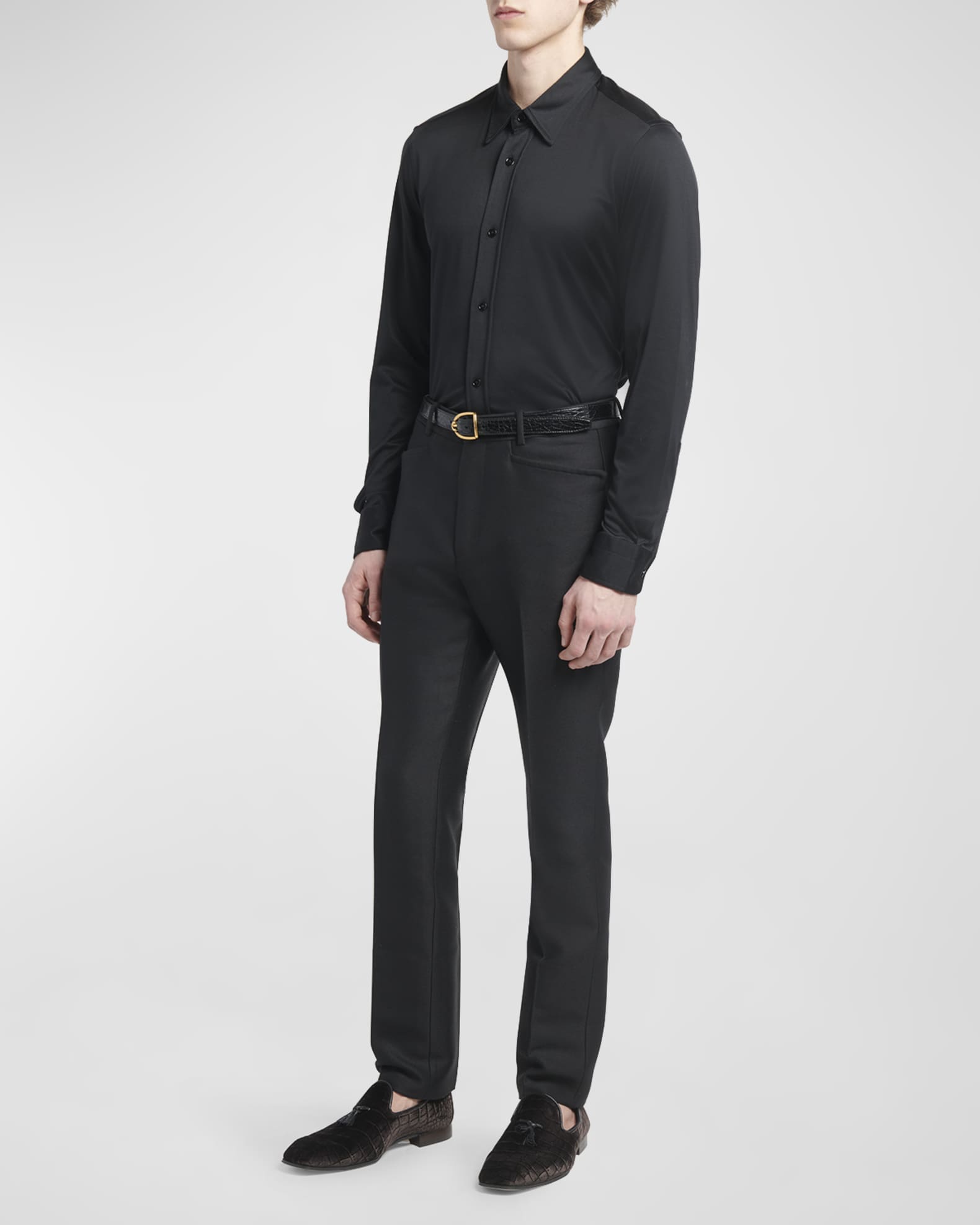 TOM FORD Black Western Yoke Shirt