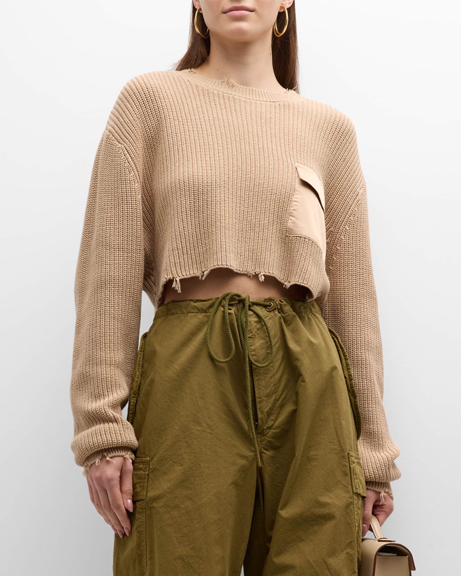 Devin Distressed Crop Sweater