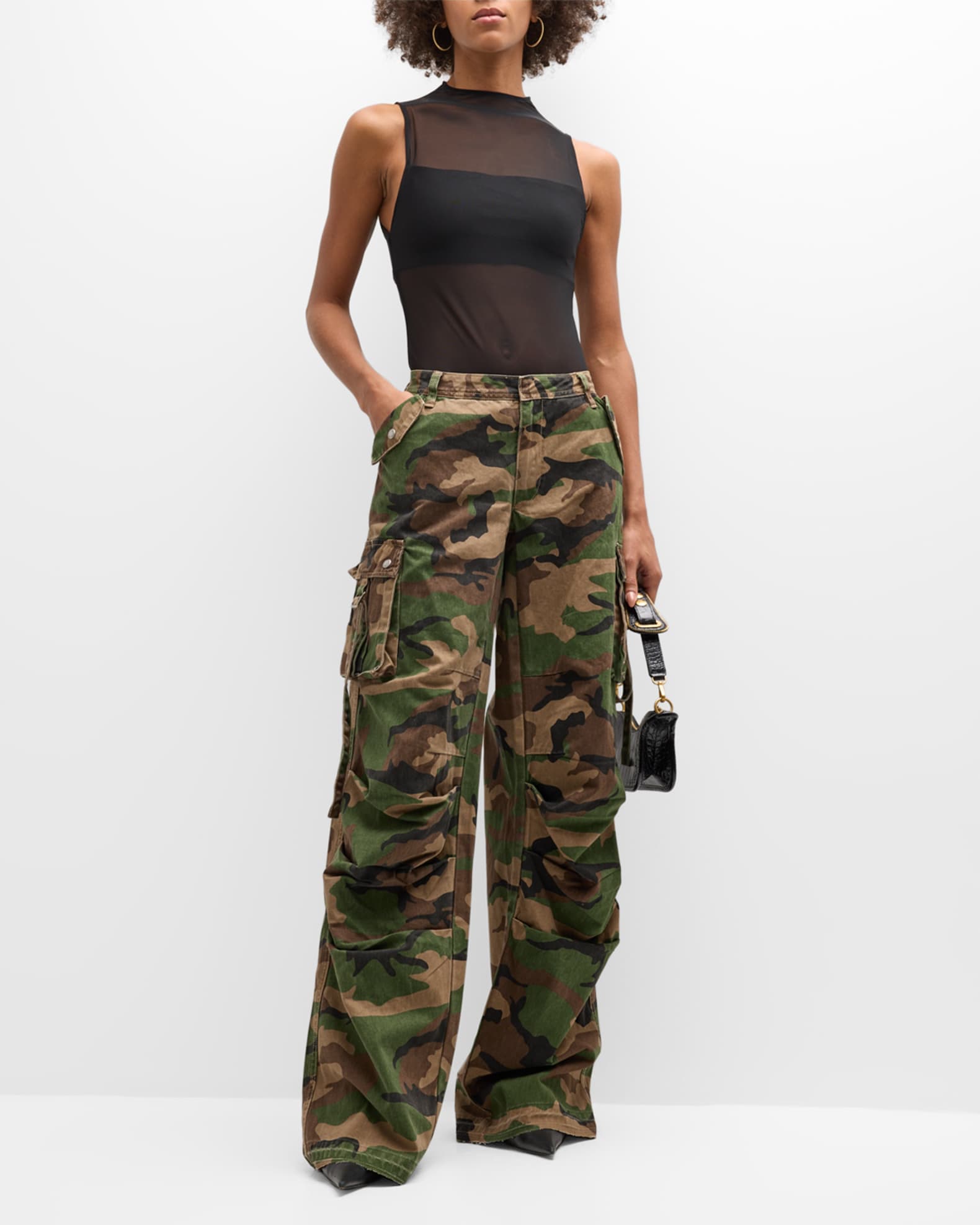 SER.O.YA Jane Baggy Camouflage Cargo Pants Neiman Marcus