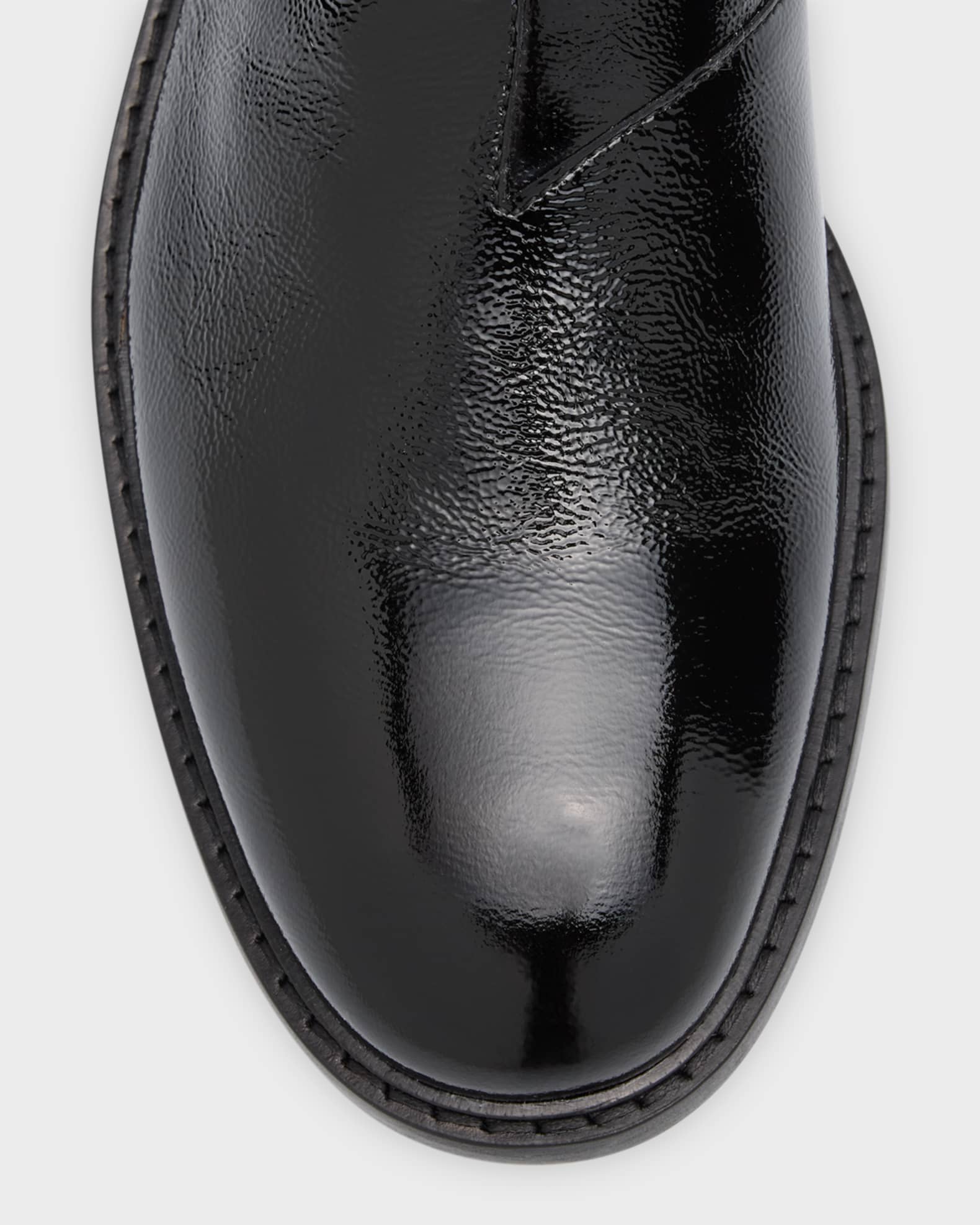 Moschino Men's Textured Logo-Plate Ankle Boots | Neiman Marcus