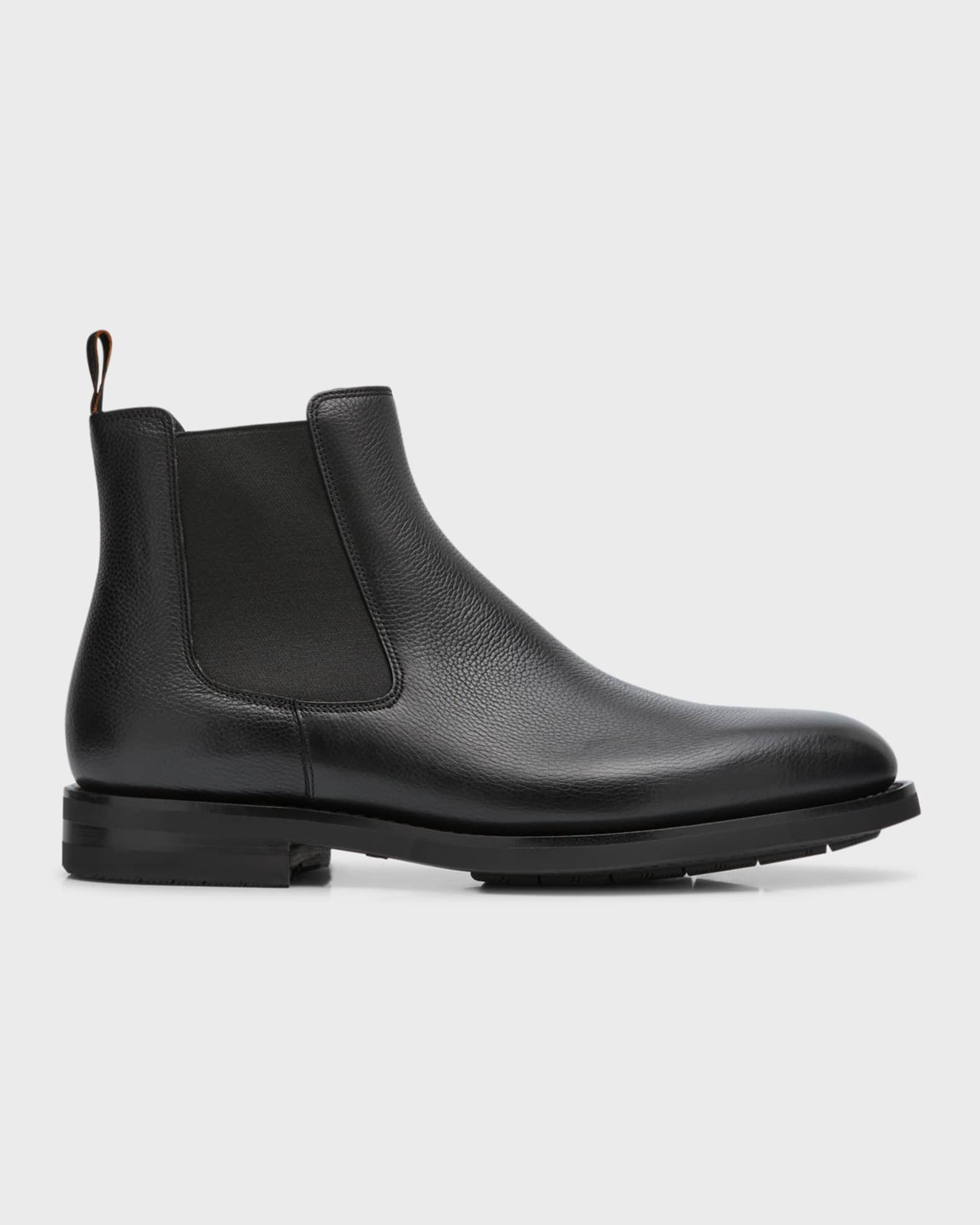 Santoni Men's Enver Leather Chelsea Boots | Neiman Marcus