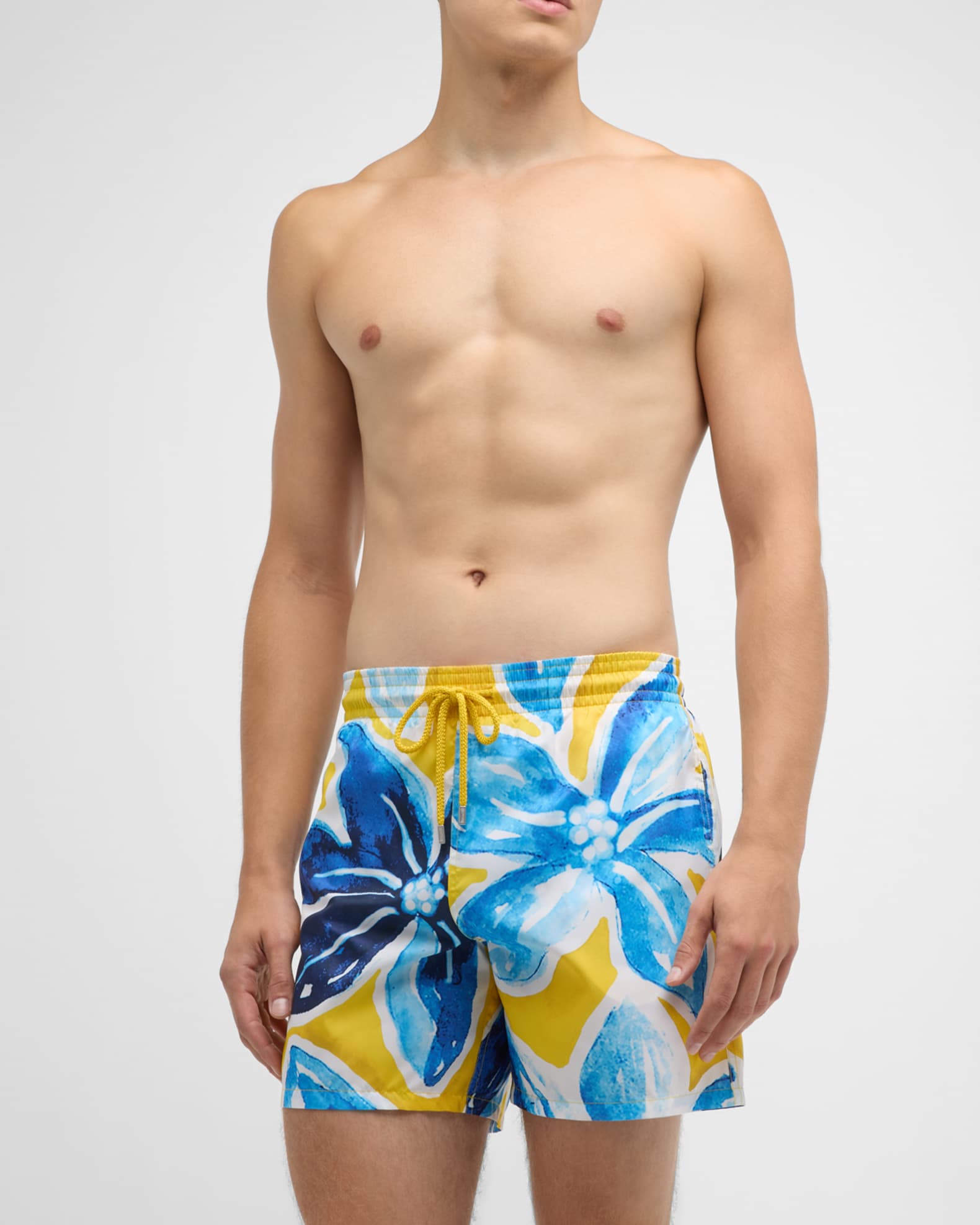 VILEBREQUIN Boys Stretch Swim Shorts Palm Leaves
