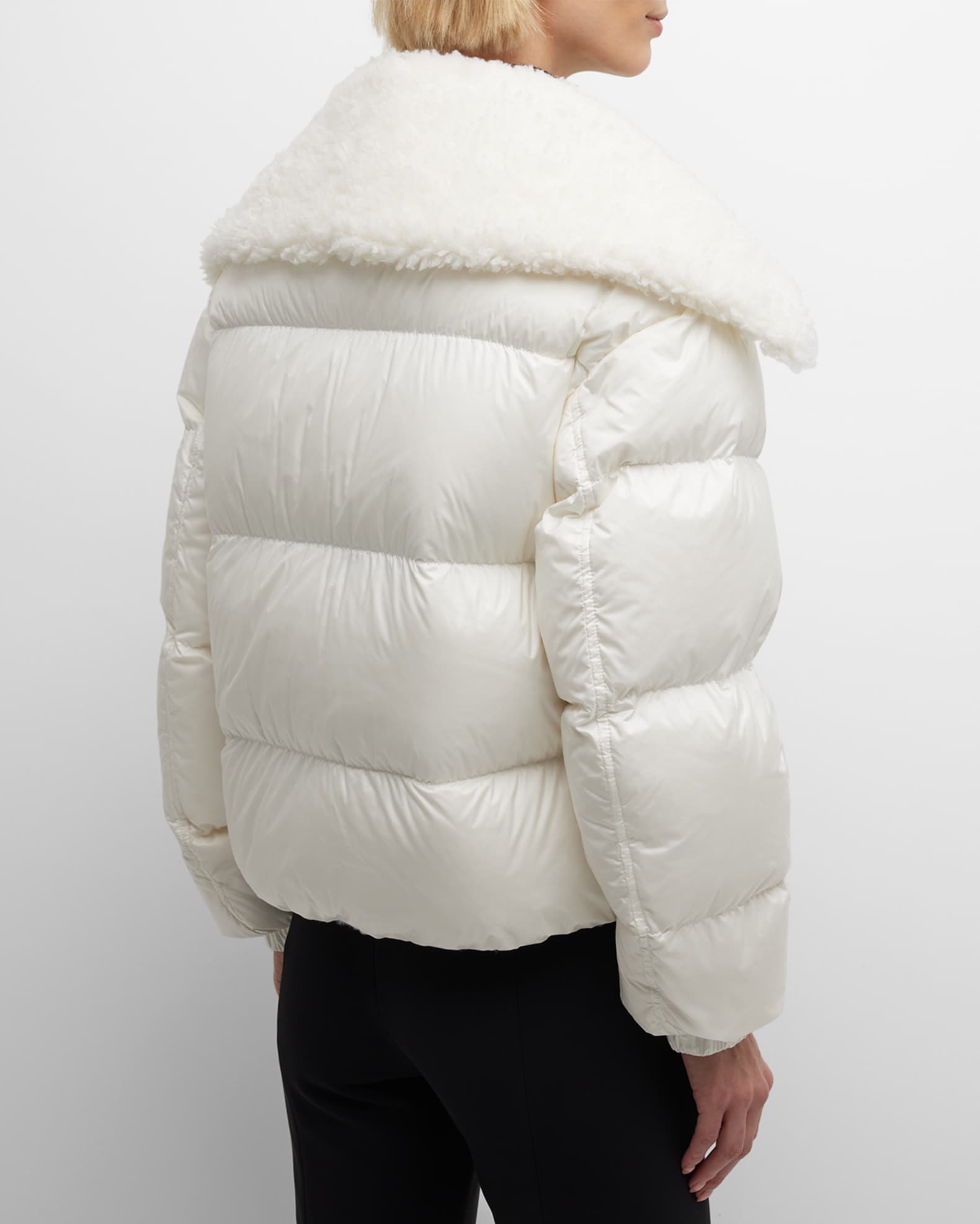 Moncler Murray Puffer Jacket with Teddy Lining | Neiman Marcus