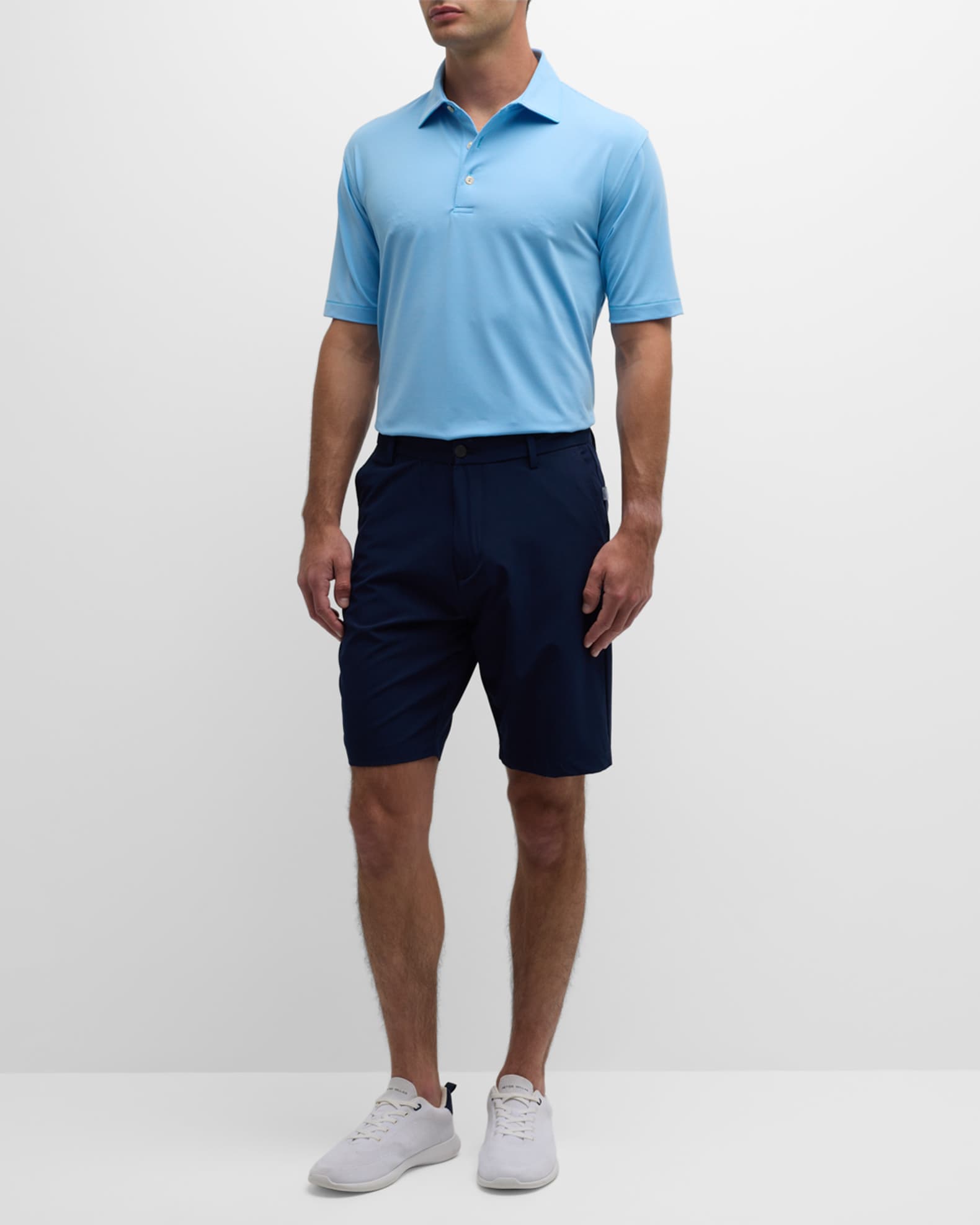 Peter Millar Men's WilkinsPerformance Jersey Polo Shirt - White