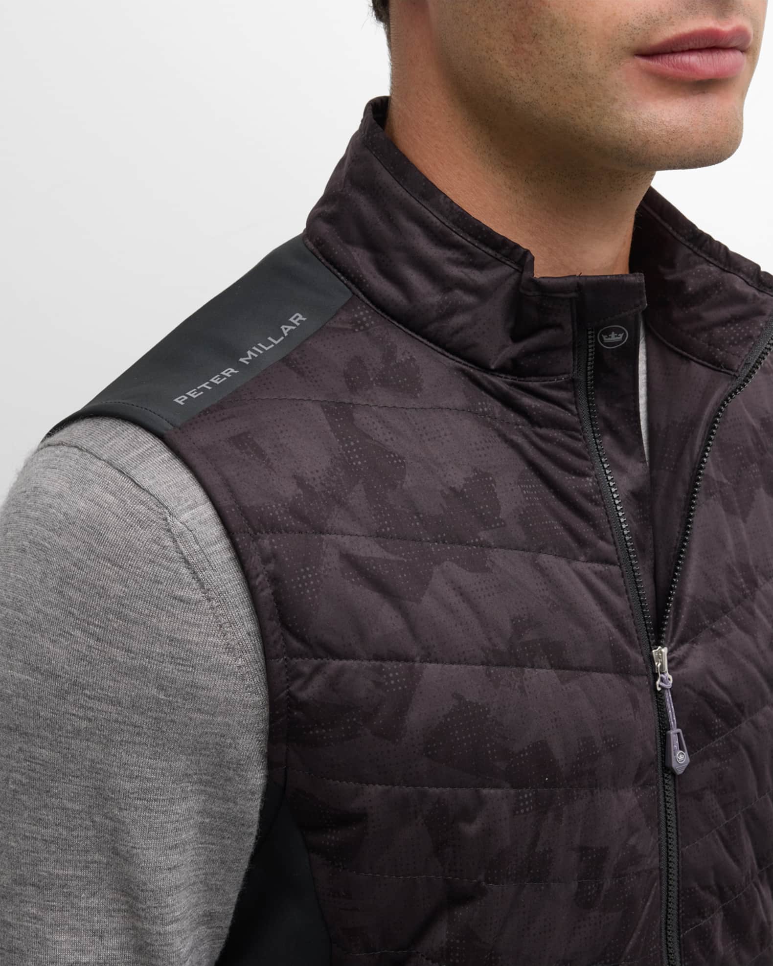 Peter Millar Men's Fuse Elite Brushstroke Camo Hybrid Vest Neiman Marcus
