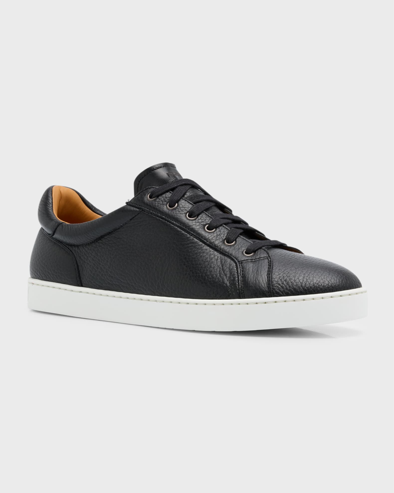 Magnanni Men's Leve Soft Leather Low-Top Sneakers Neiman Marcus