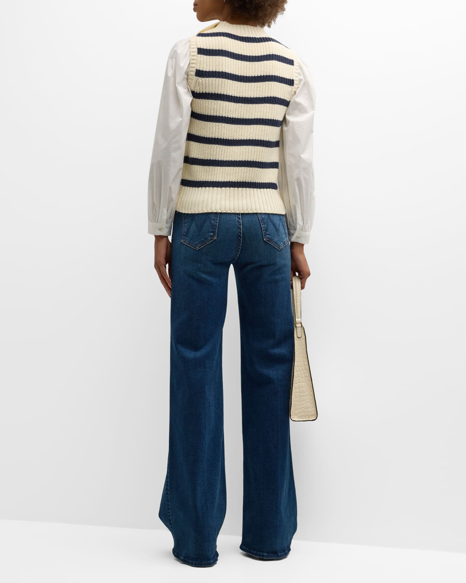 Rails Bambi Striped Sweater Vest with Contrasting Sleeves | Neiman Marcus