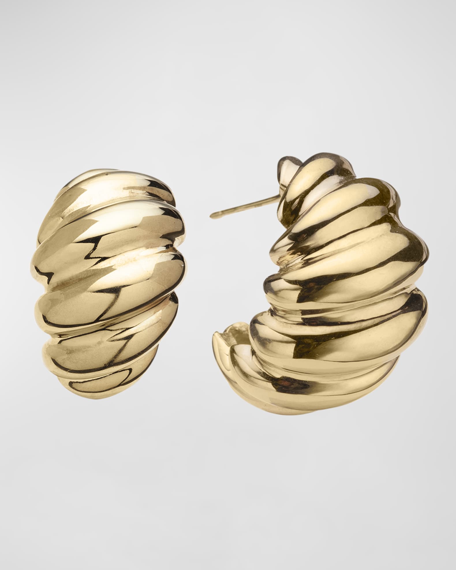 Perla Chunky Hoop Earrings  0