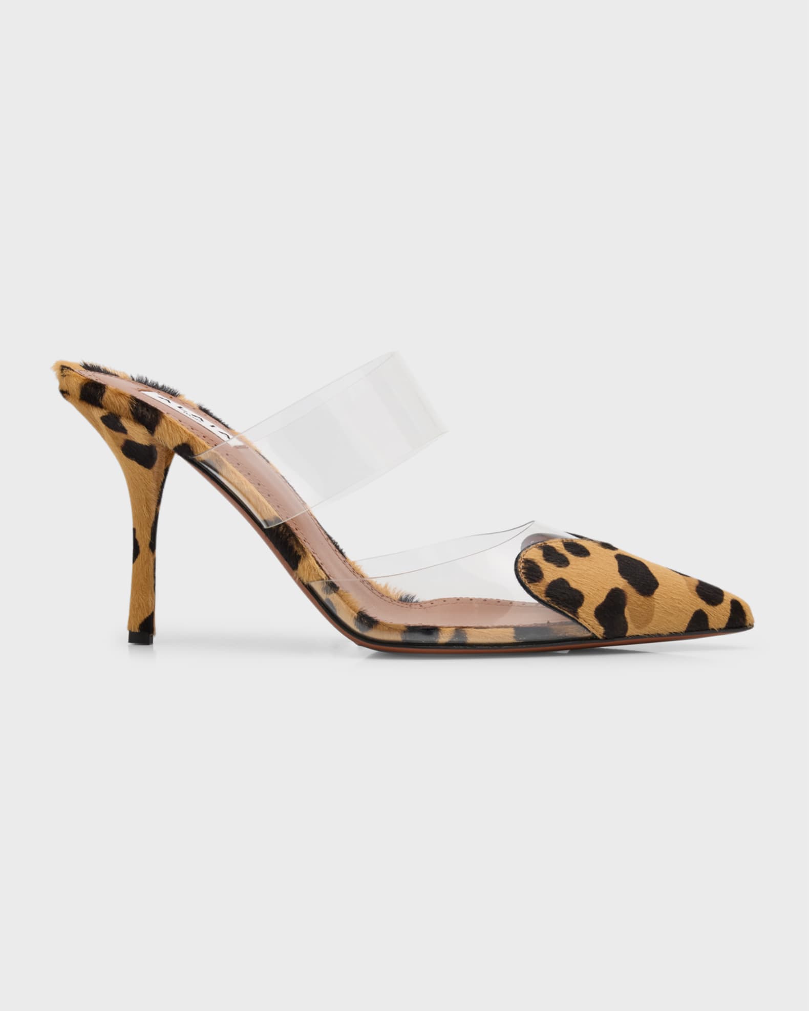 ALAIA Leopard Print Stiletto Mule Pumps Neiman Marcus