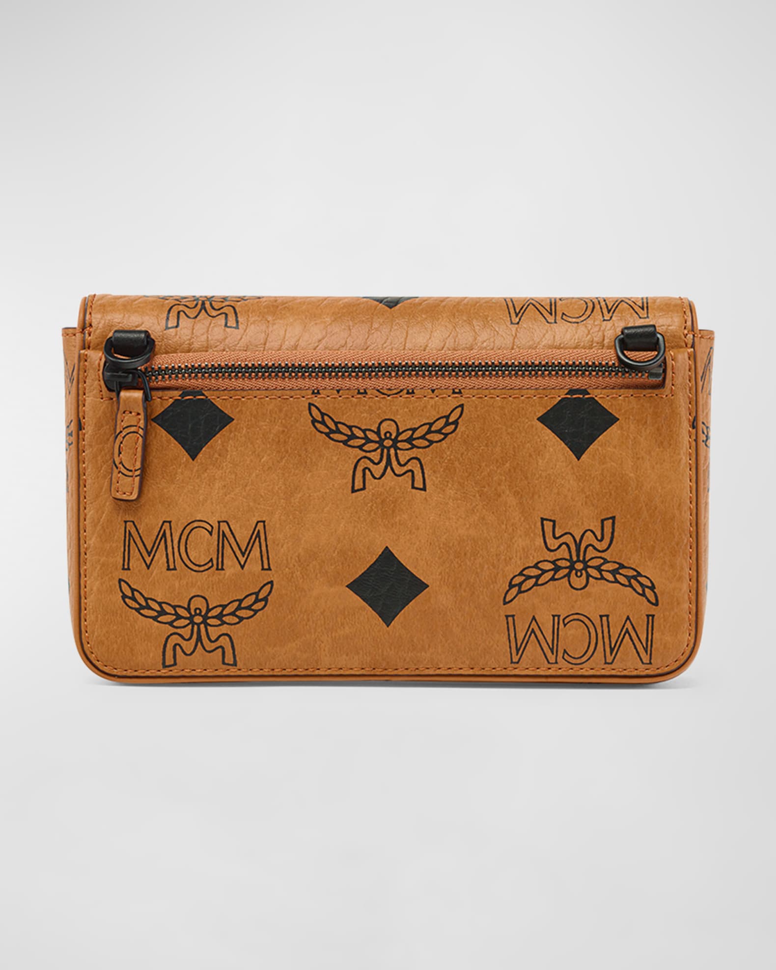 MCM Women's Aren Maxi Monogrammed Pouch