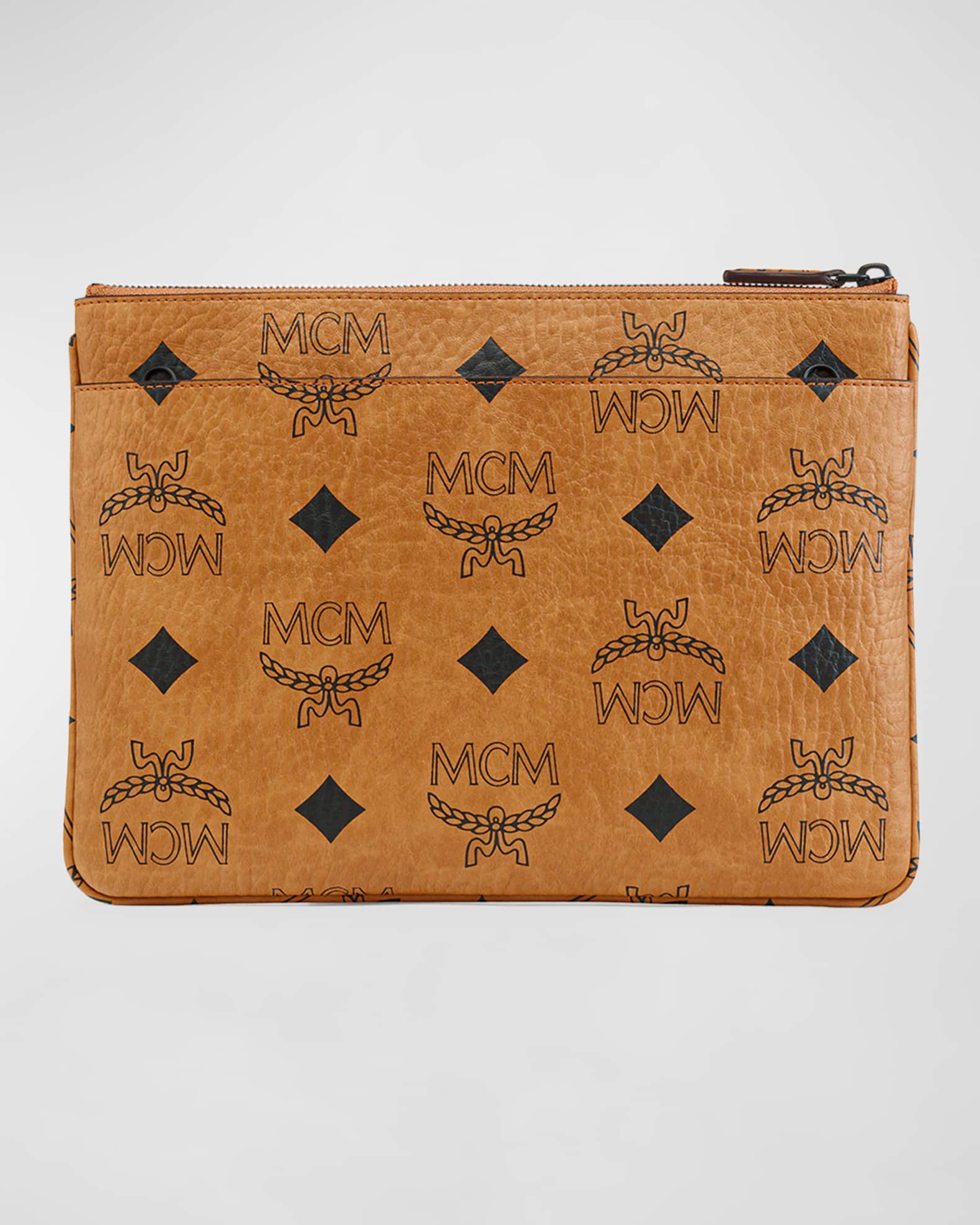 MCM Aren Visetos Pouch Crossbody Bag Neiman Marcus