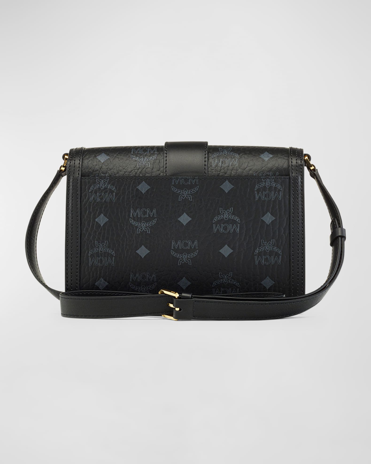 MCM Tracy Small Visetos Monogram Shoulder Bag | Neiman Marcus