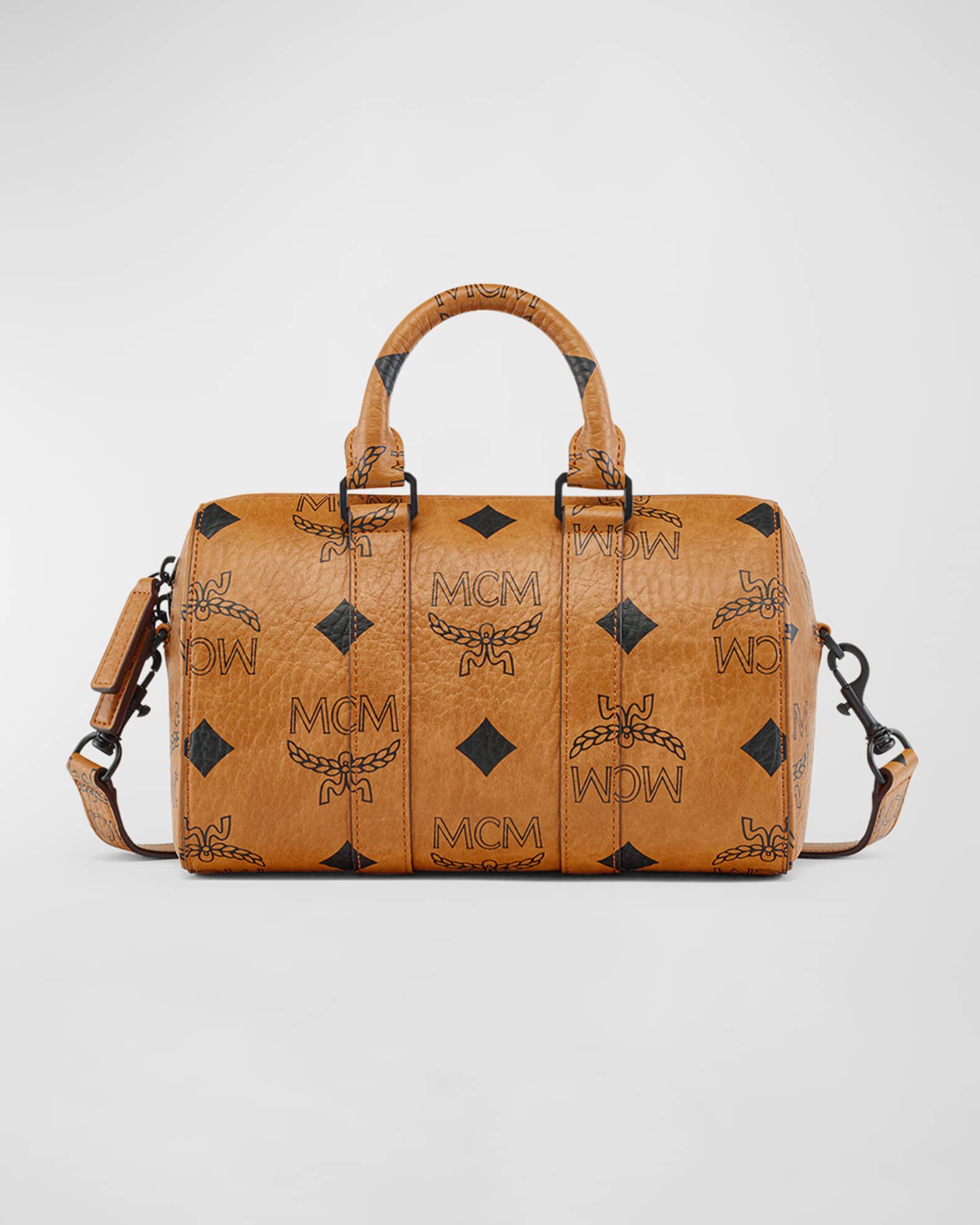 Mcm essential boston bag small on sale