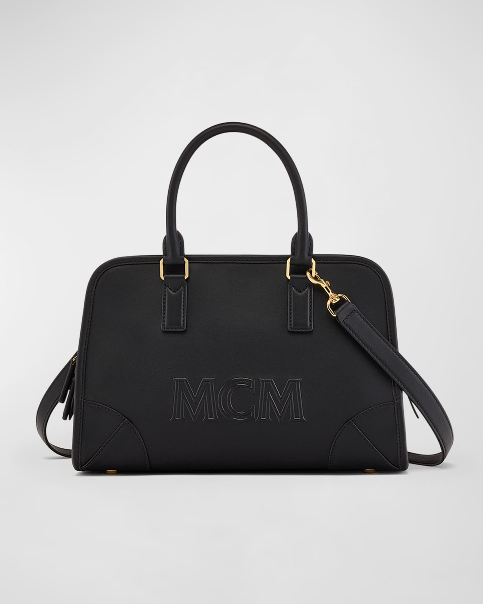 Mcm boston top handle bag best sale