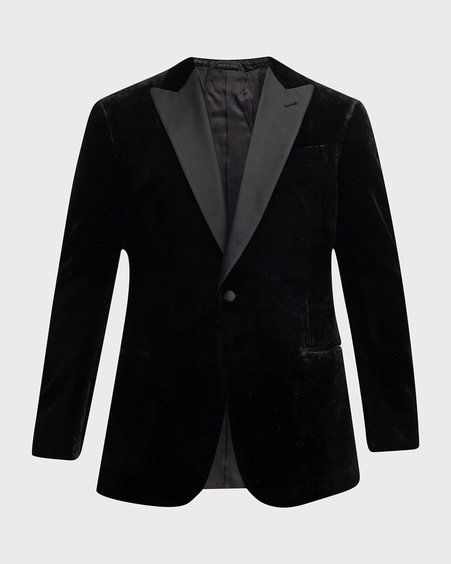 Giorgio Armani Men's Velvet Peak-Lapel Dinner Jacket | Neiman Marcus