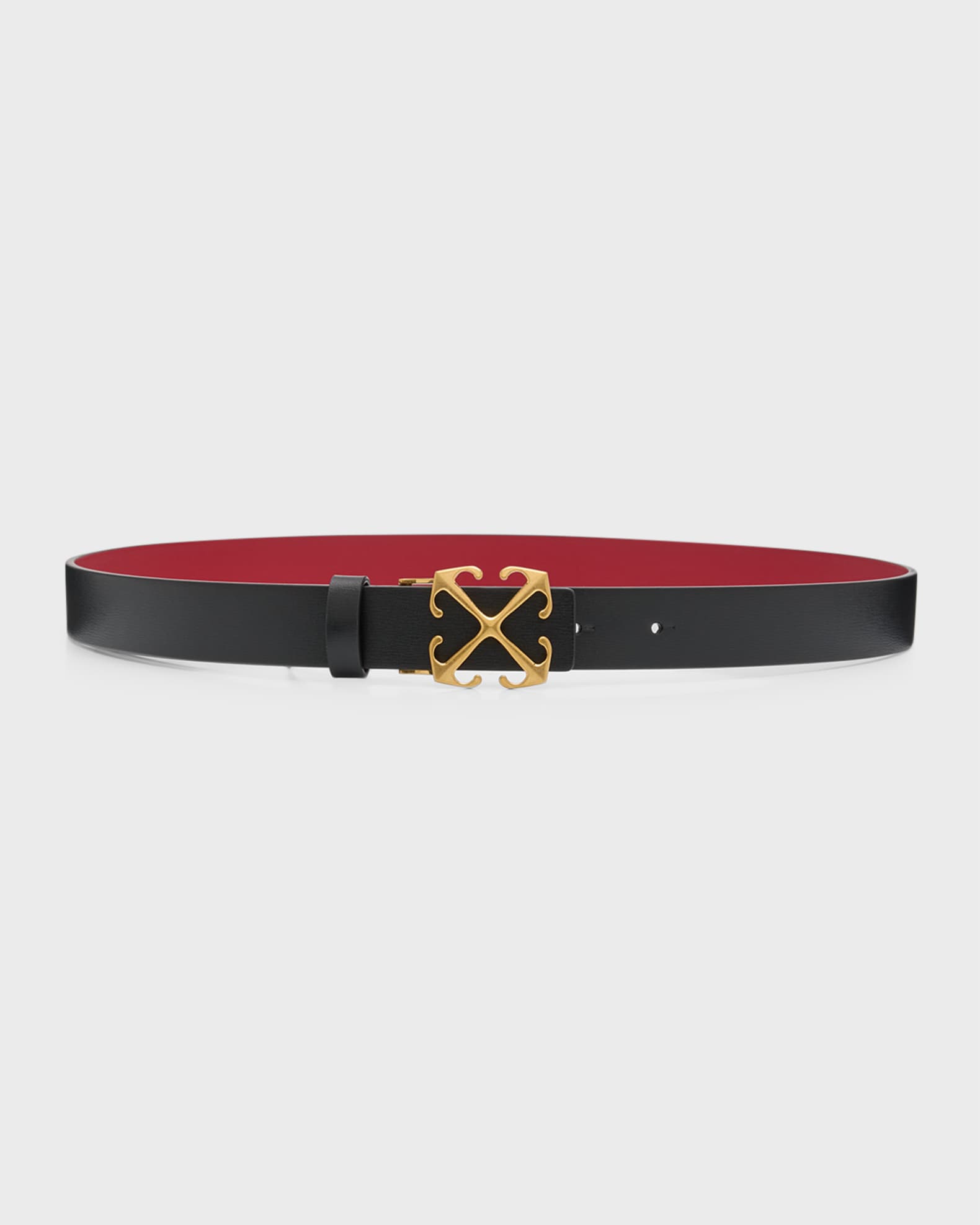 Off-White Arrow Reversible Leather Belt | Neiman Marcus