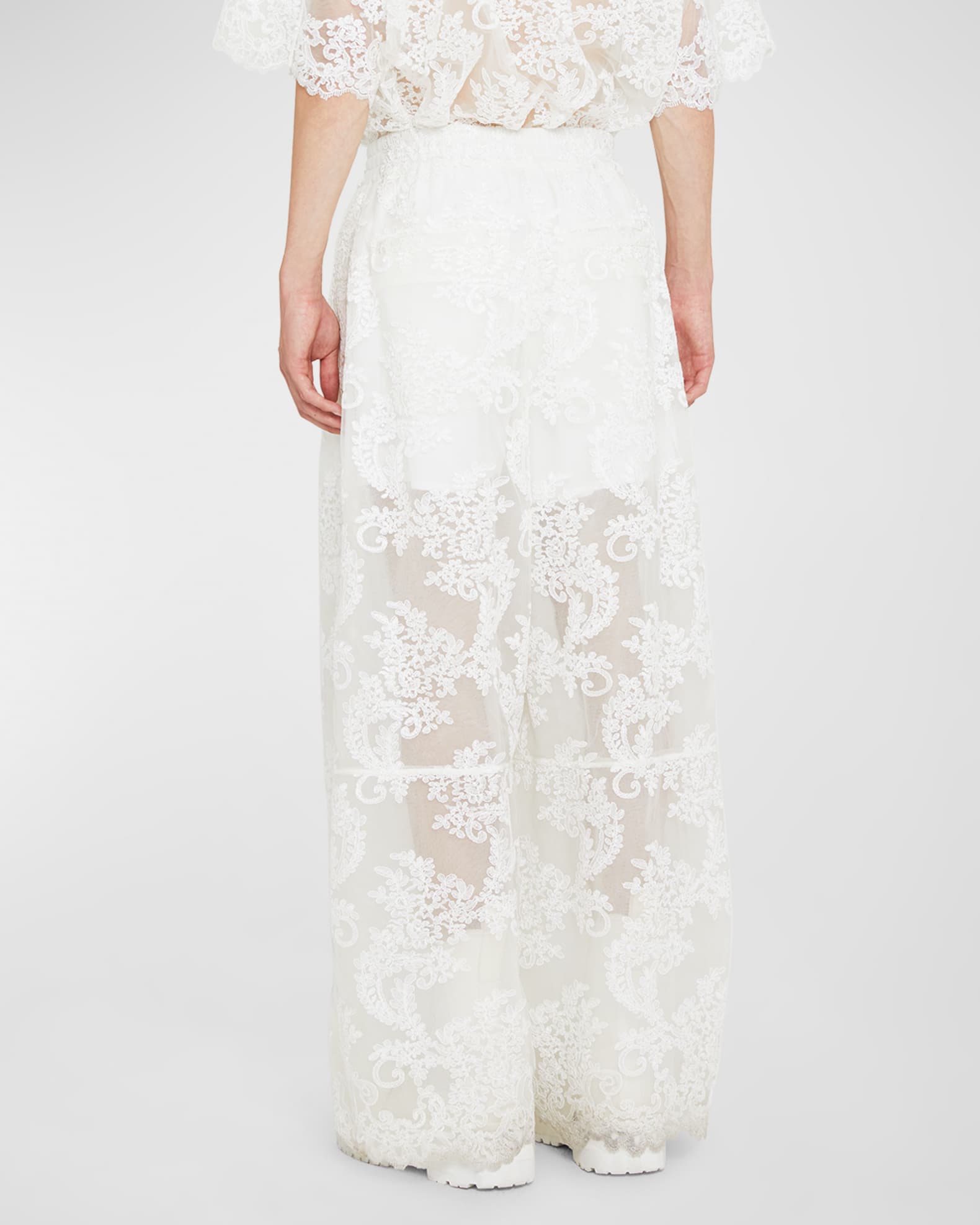 Simone Rocha Men's Corded Lace Wide-Leg Pants | Neiman Marcus