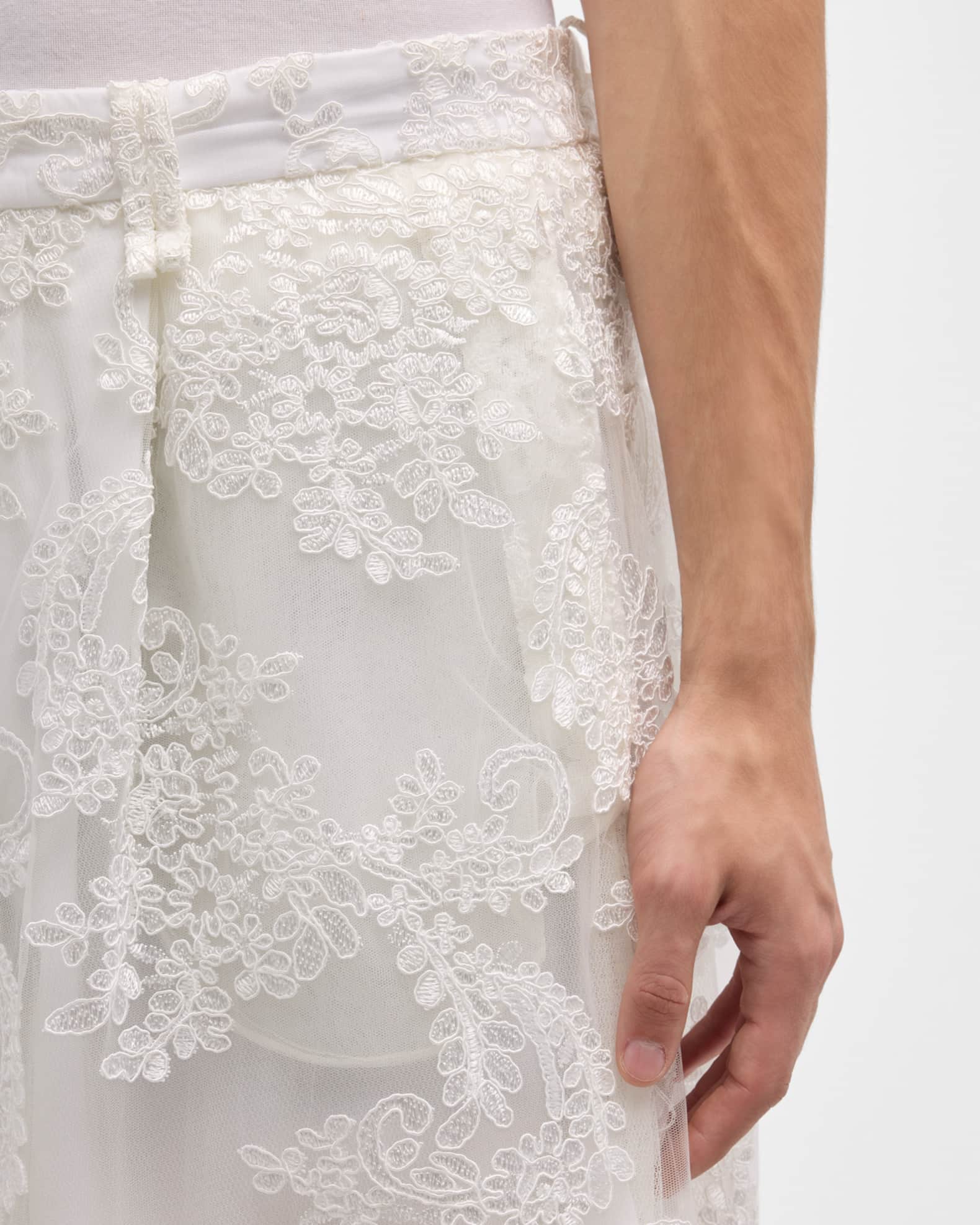 Simone Rocha Men's Corded Lace Wide-Leg Pants | Neiman Marcus