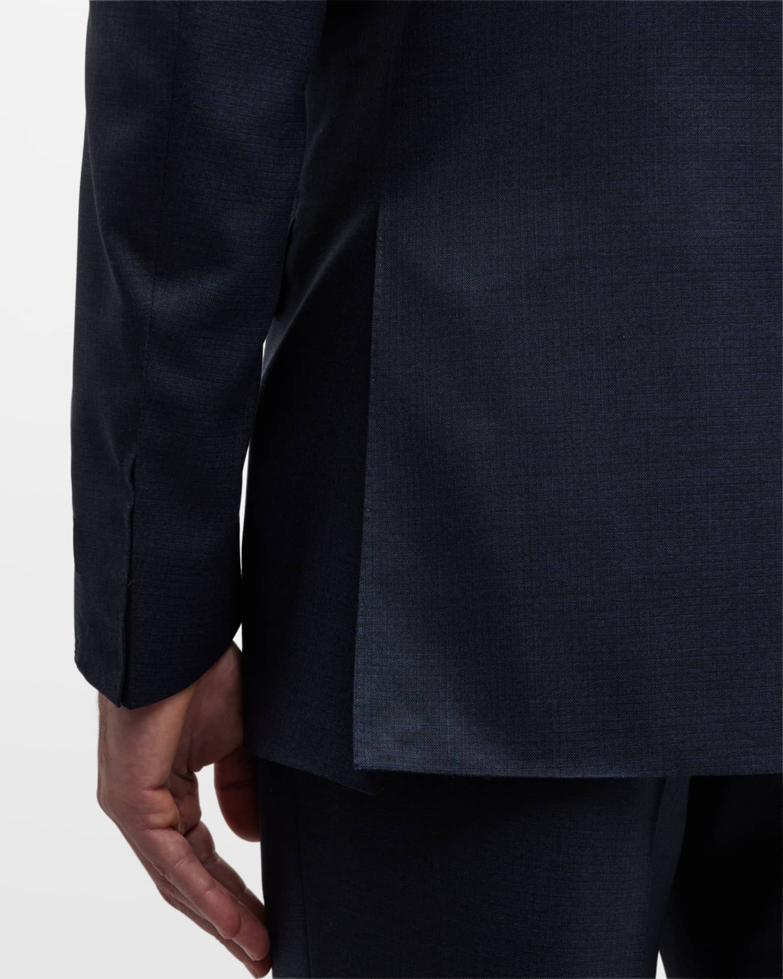 Canali Men's Tonal Check Wool Suit | Neiman Marcus