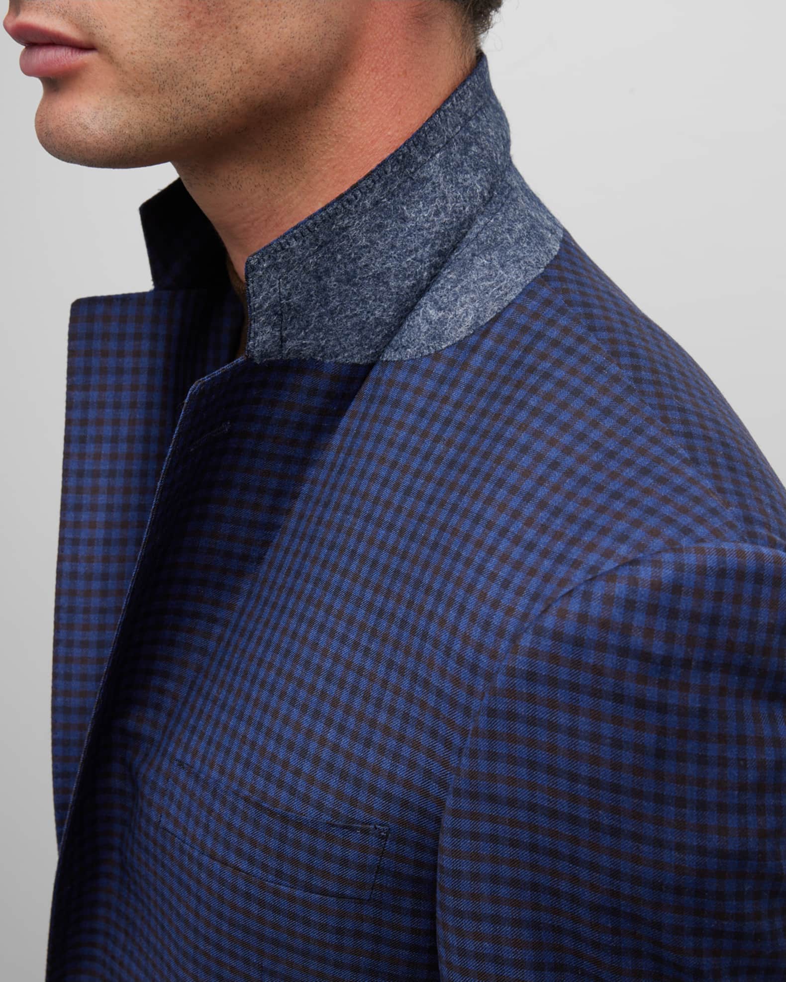 Canali Men's Mini Check Sport Jacket | Neiman Marcus
