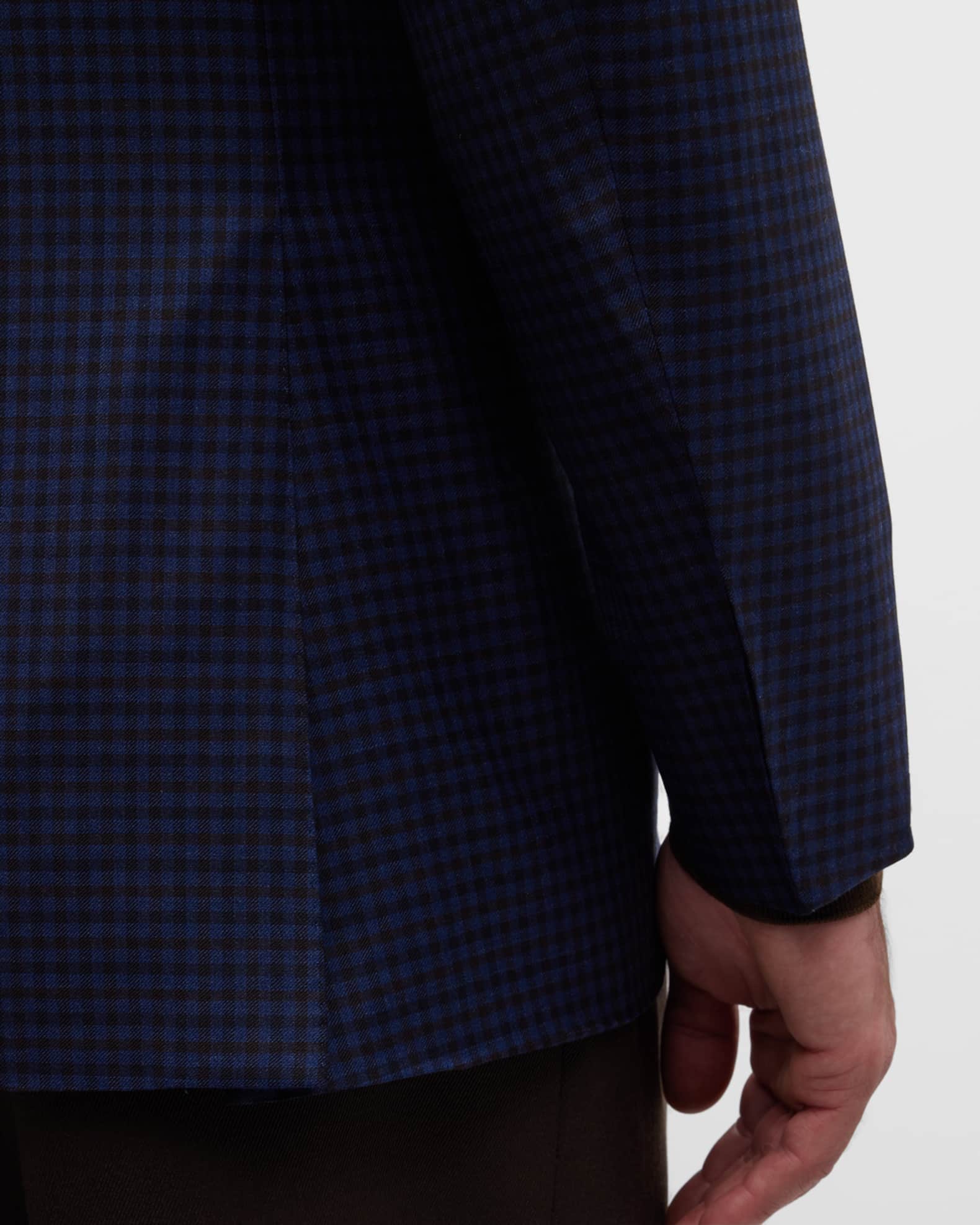 Canali Men's Mini Check Sport Jacket | Neiman Marcus