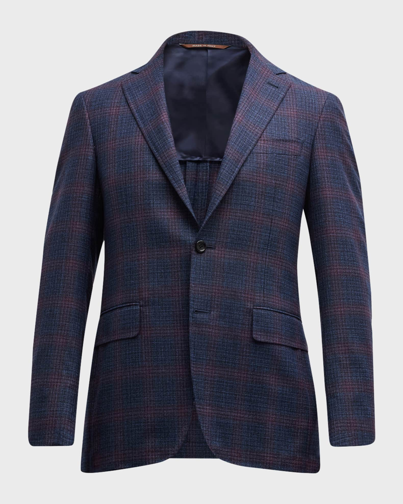 Canali Men's Plaid Sport Jacket | Neiman Marcus