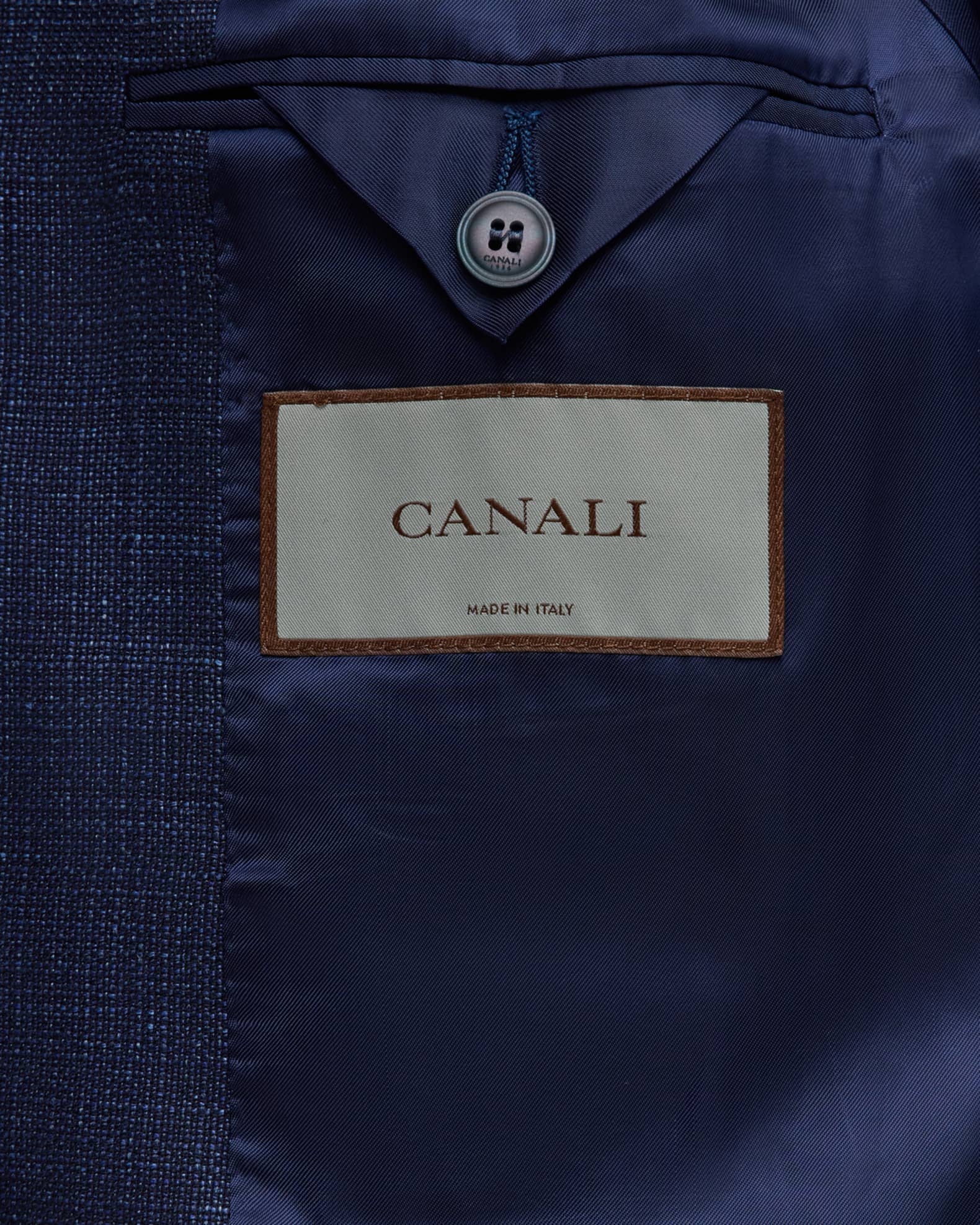 Canali Men's Textured Wool-Blend Blazer | Neiman Marcus