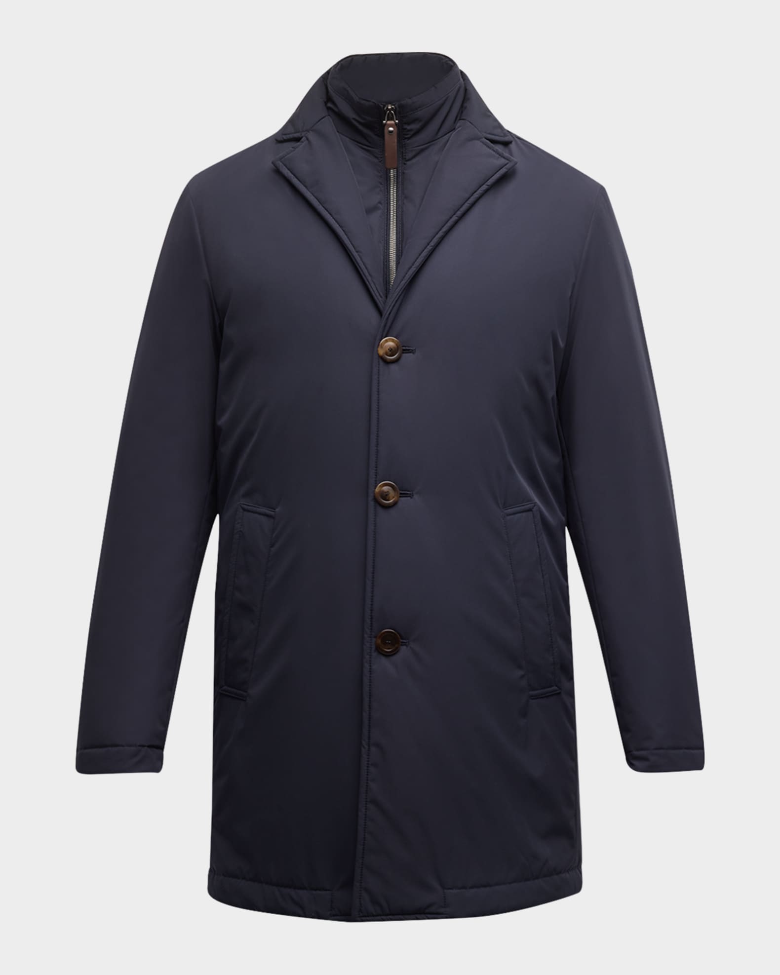 Canali Men s Tech Topcoat with Detachable Bib Neiman Marcus