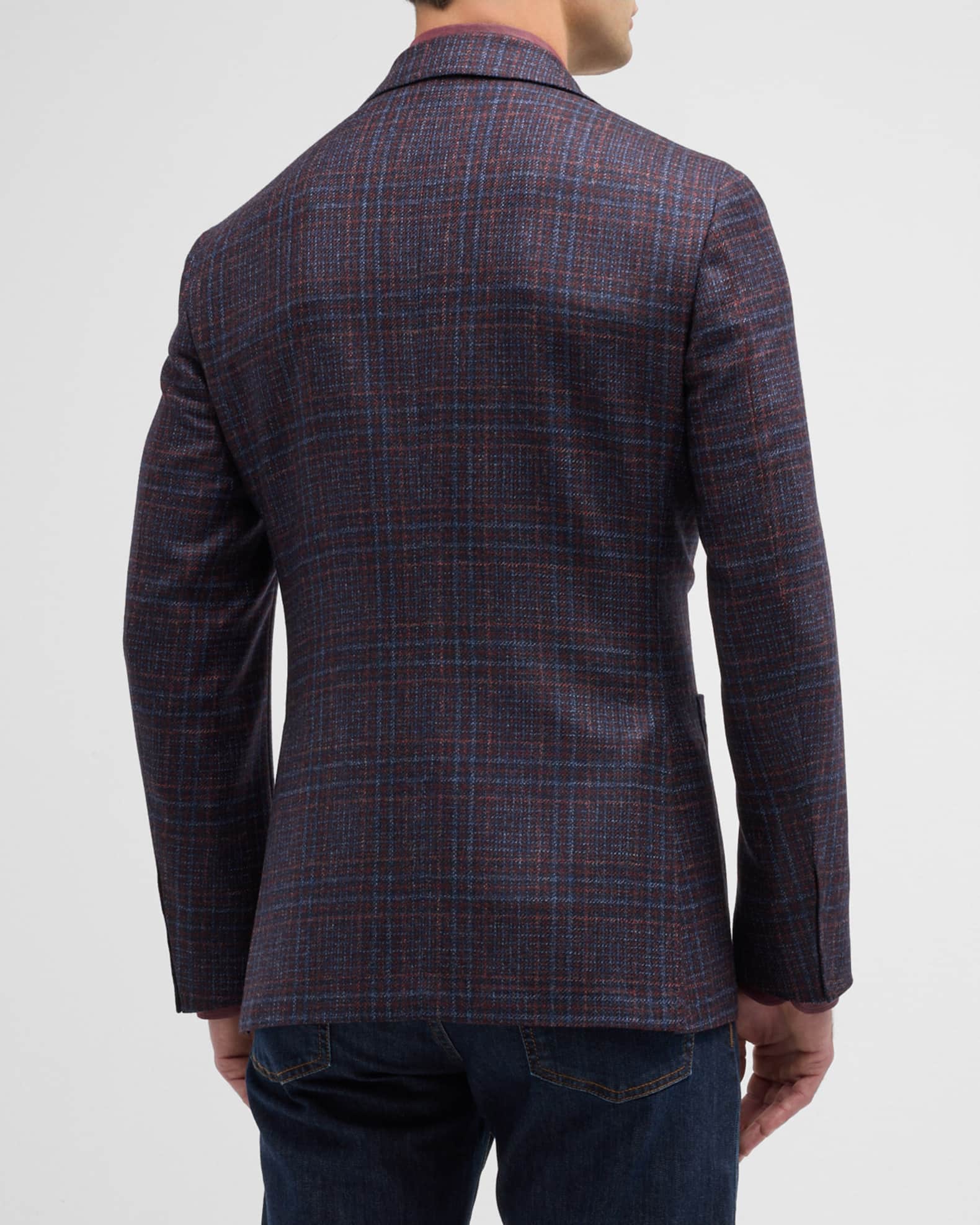 Canali Men's Wool Plaid Sport Coat | Neiman Marcus