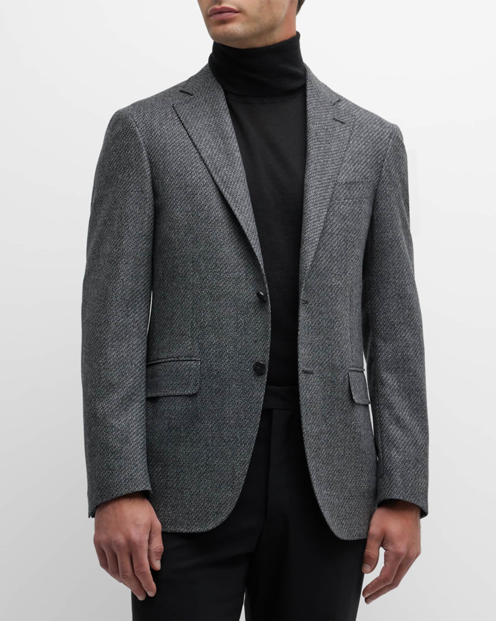 Canali Men's Wool Step-Weave Sport Coat | Neiman Marcus