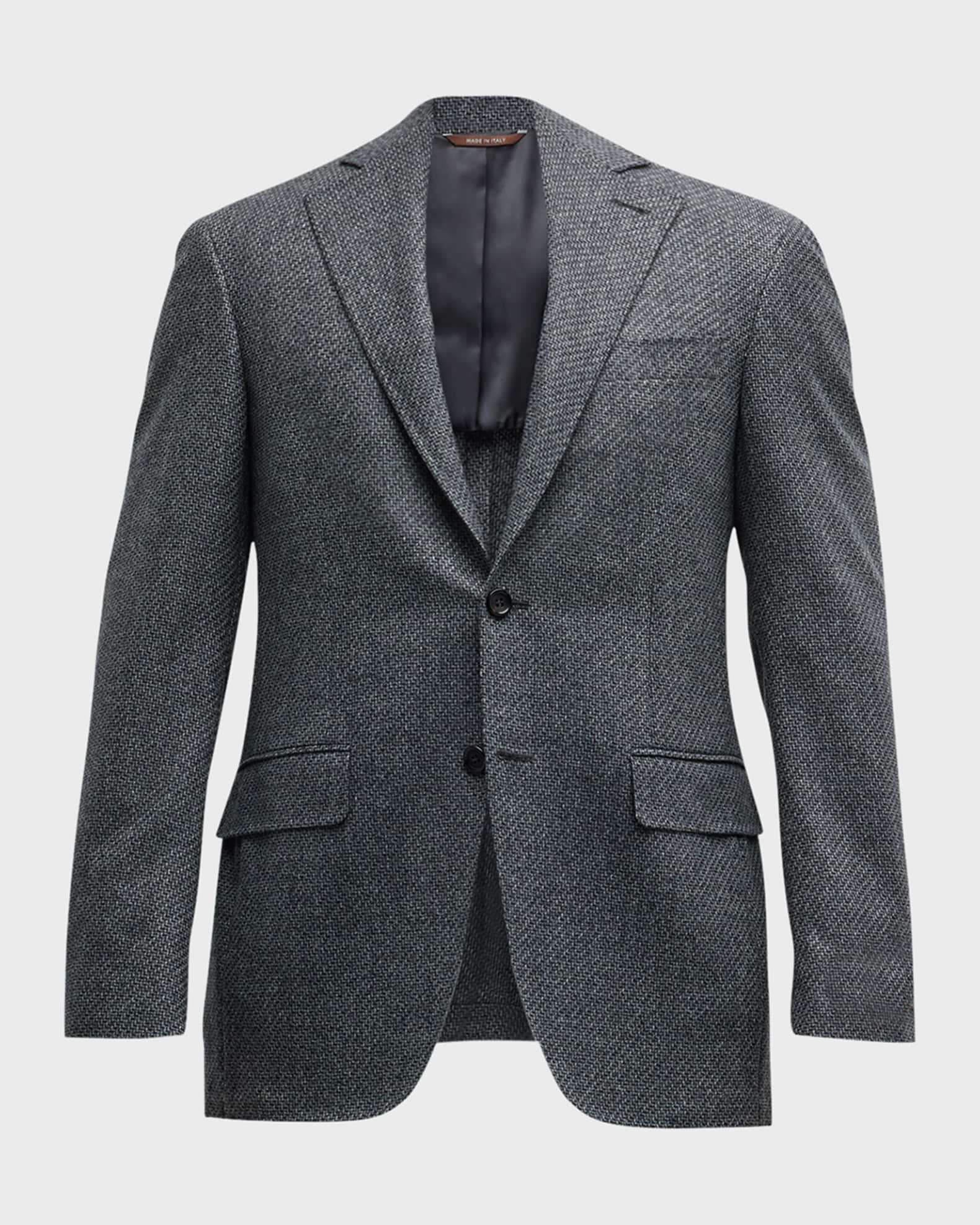 Canali Men s Wool Step Weave Sport Coat Neiman Marcus